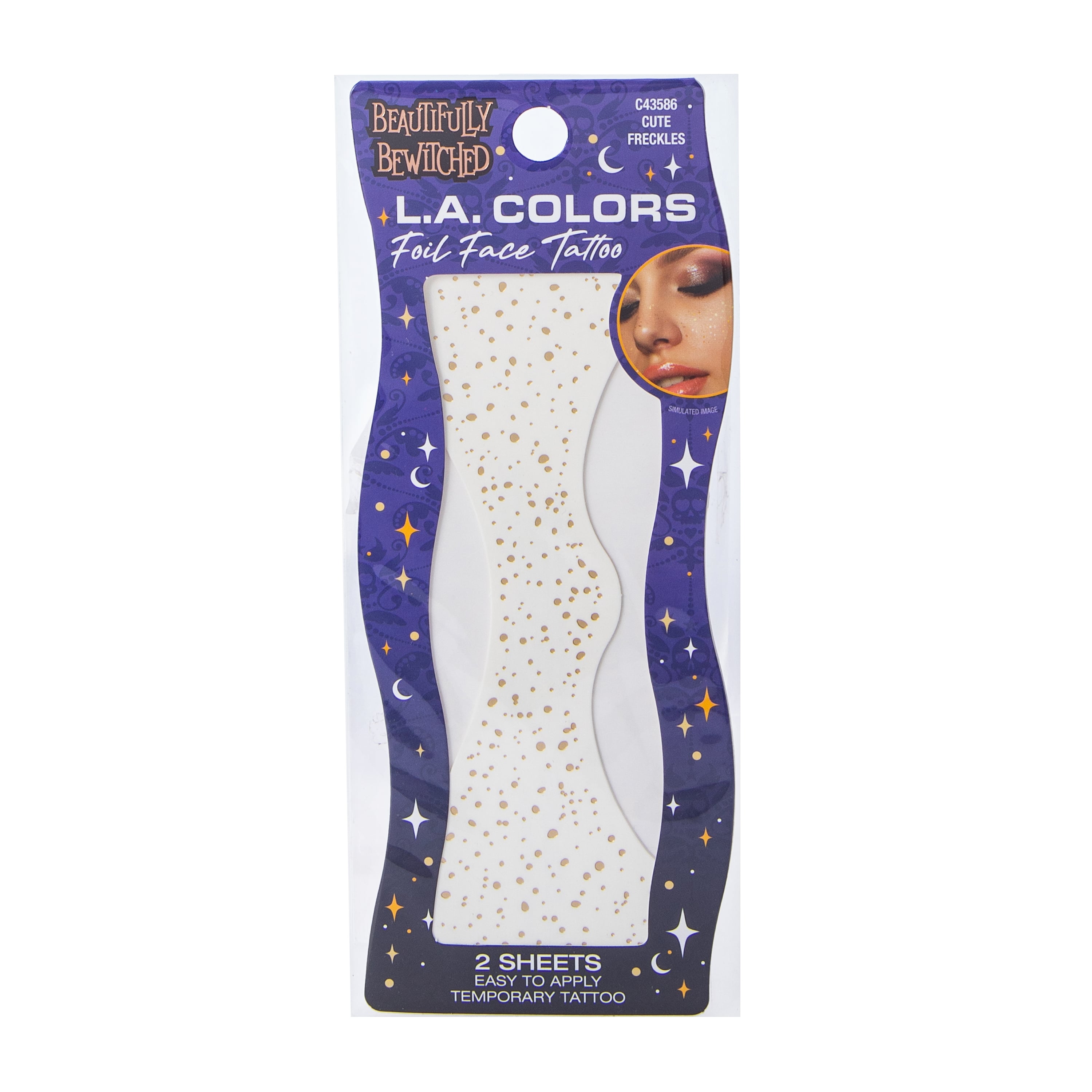 L.A. Colors® Beautifully Bewitched Cute Frekles Foil Face Tattoo 2-Pack