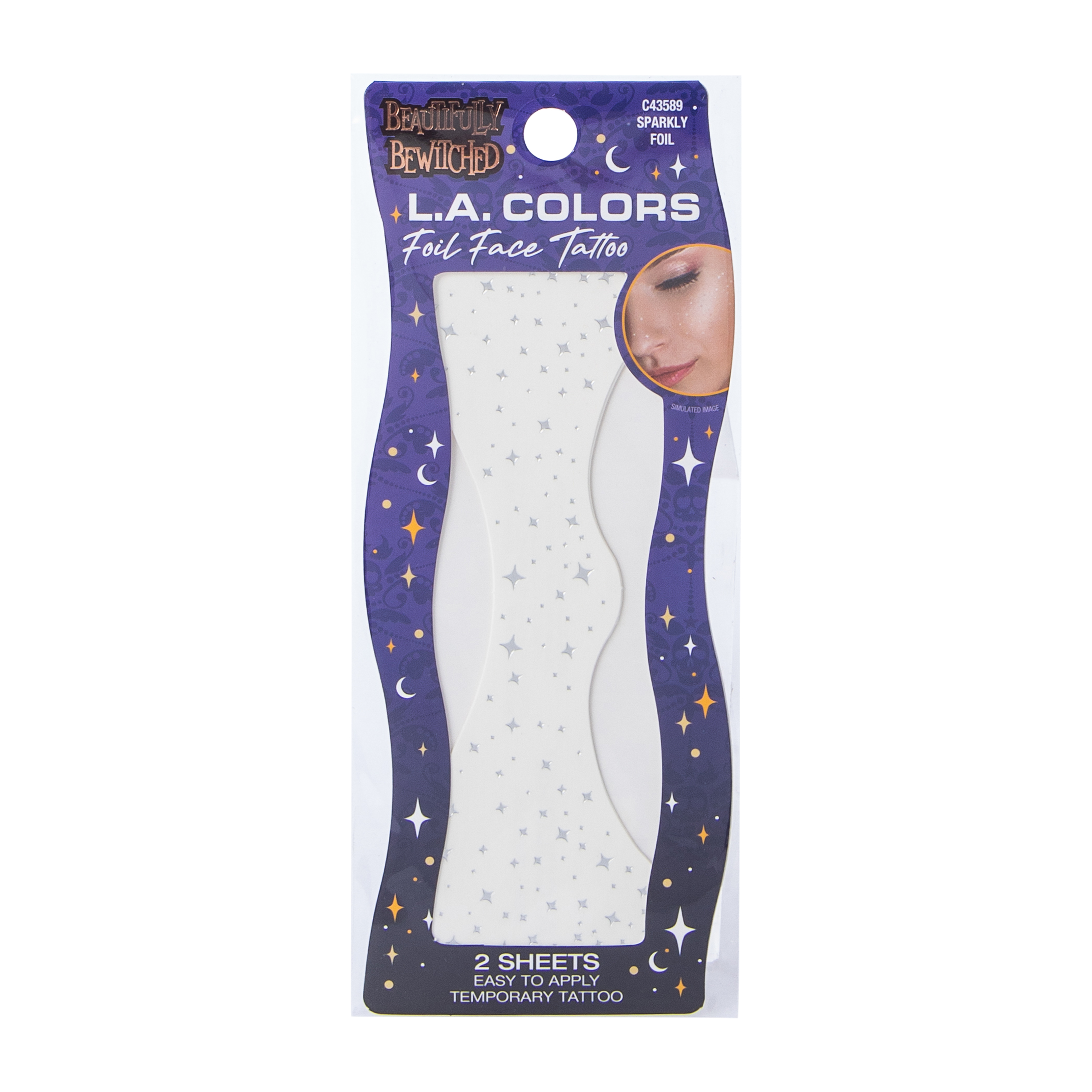 L.A. Colors® Beautifully Bewitched Sparkly Foil Face Tattoo 2-Pack
