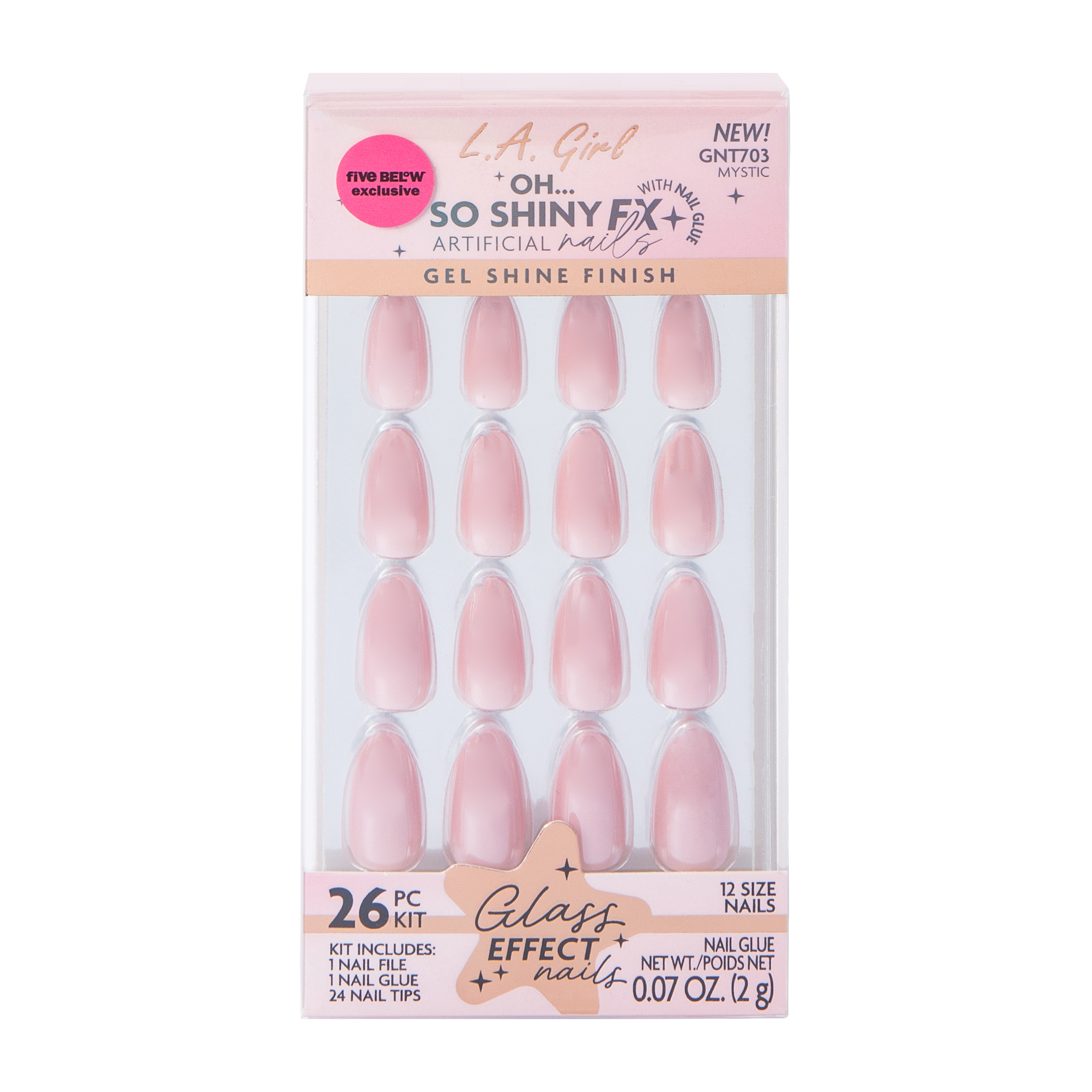 L.A. Girl Oh… So Shiny Fx Mystic Glass Effect Nails Kit 26-Pcs