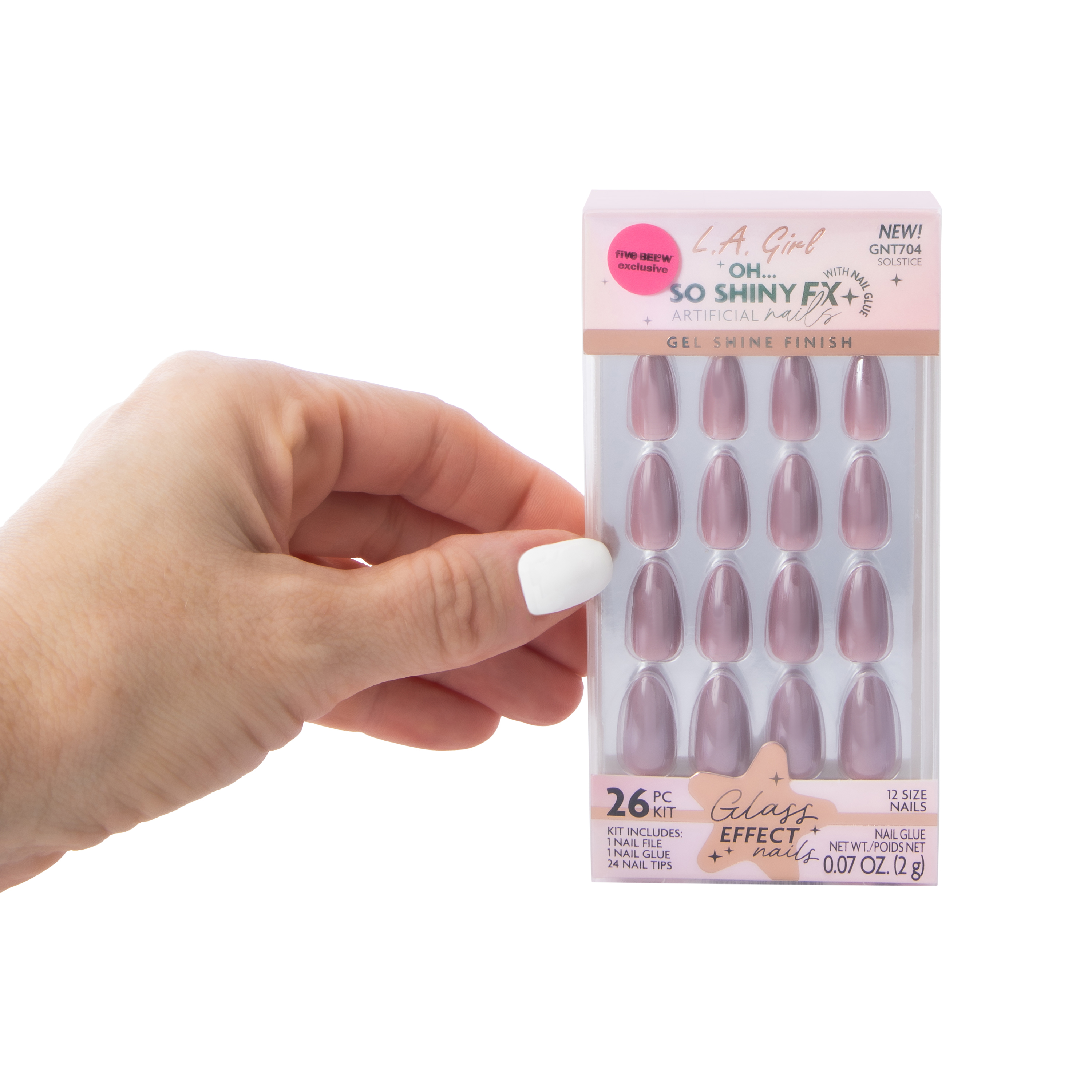 L.A. Girl Oh… So Shiny Fx Solstice Glass Effect Nails Kit 26-Pcs