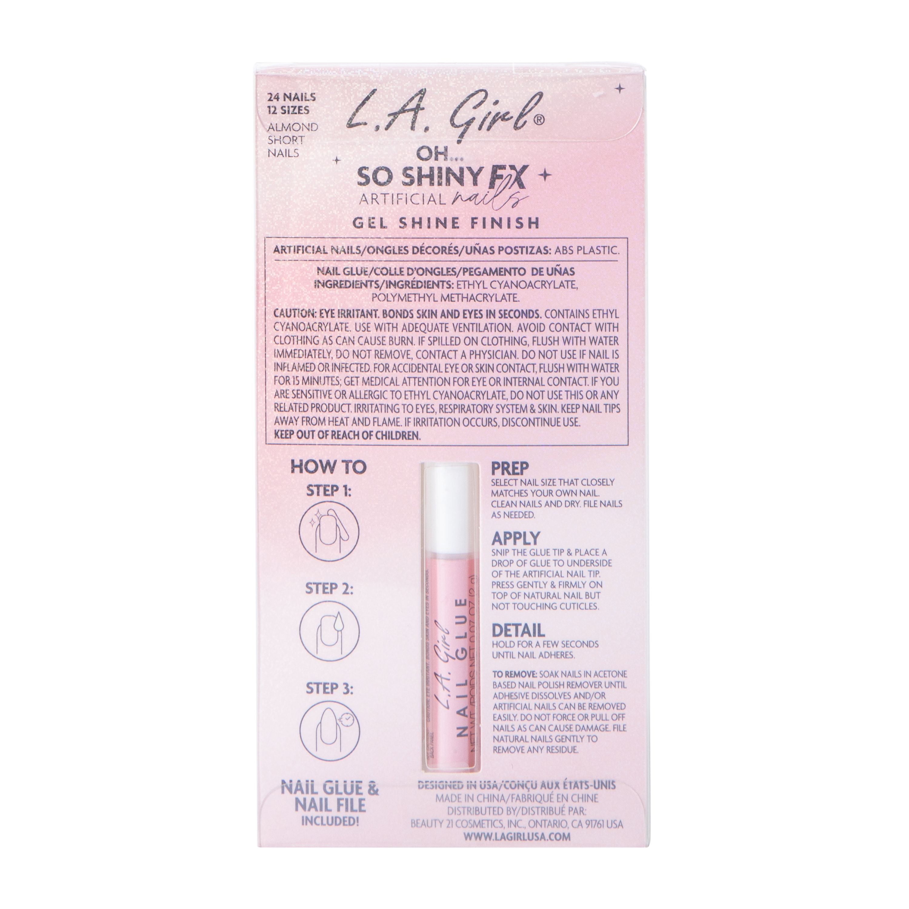 L.A. Girl Oh… So Shiny Fx Cosmic Haze Cat Eye Effect Nails Kit 26-Pcs