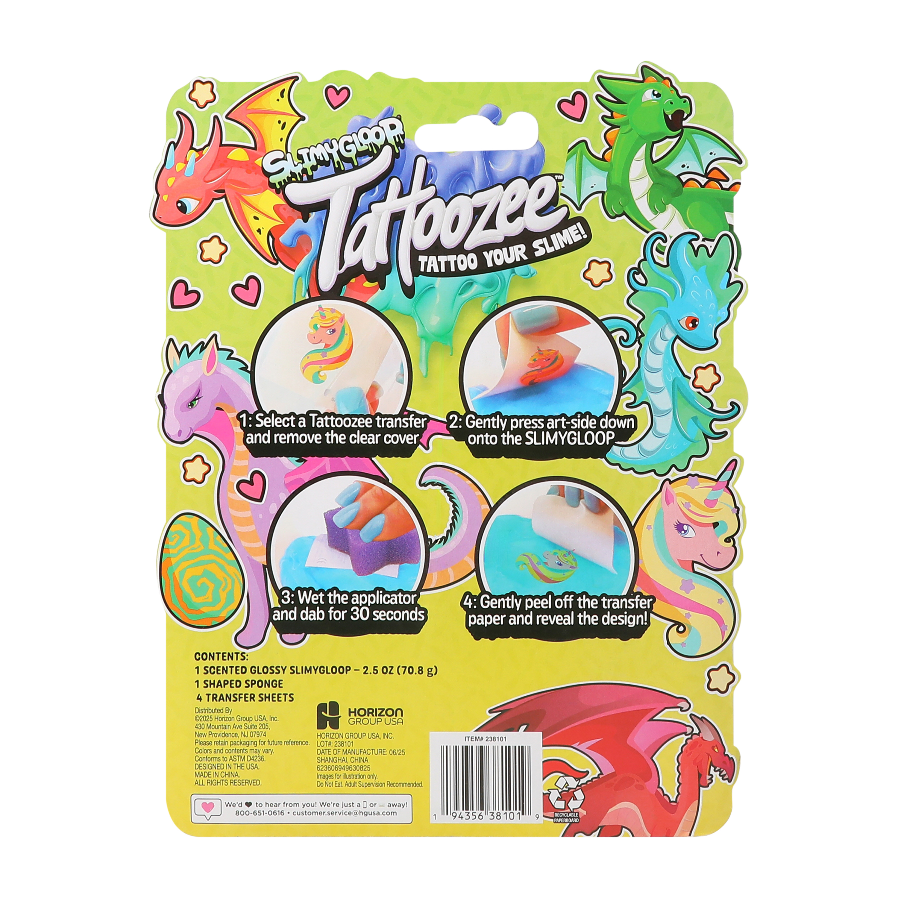 Slimygloop® Tattoozee™ Slime Set