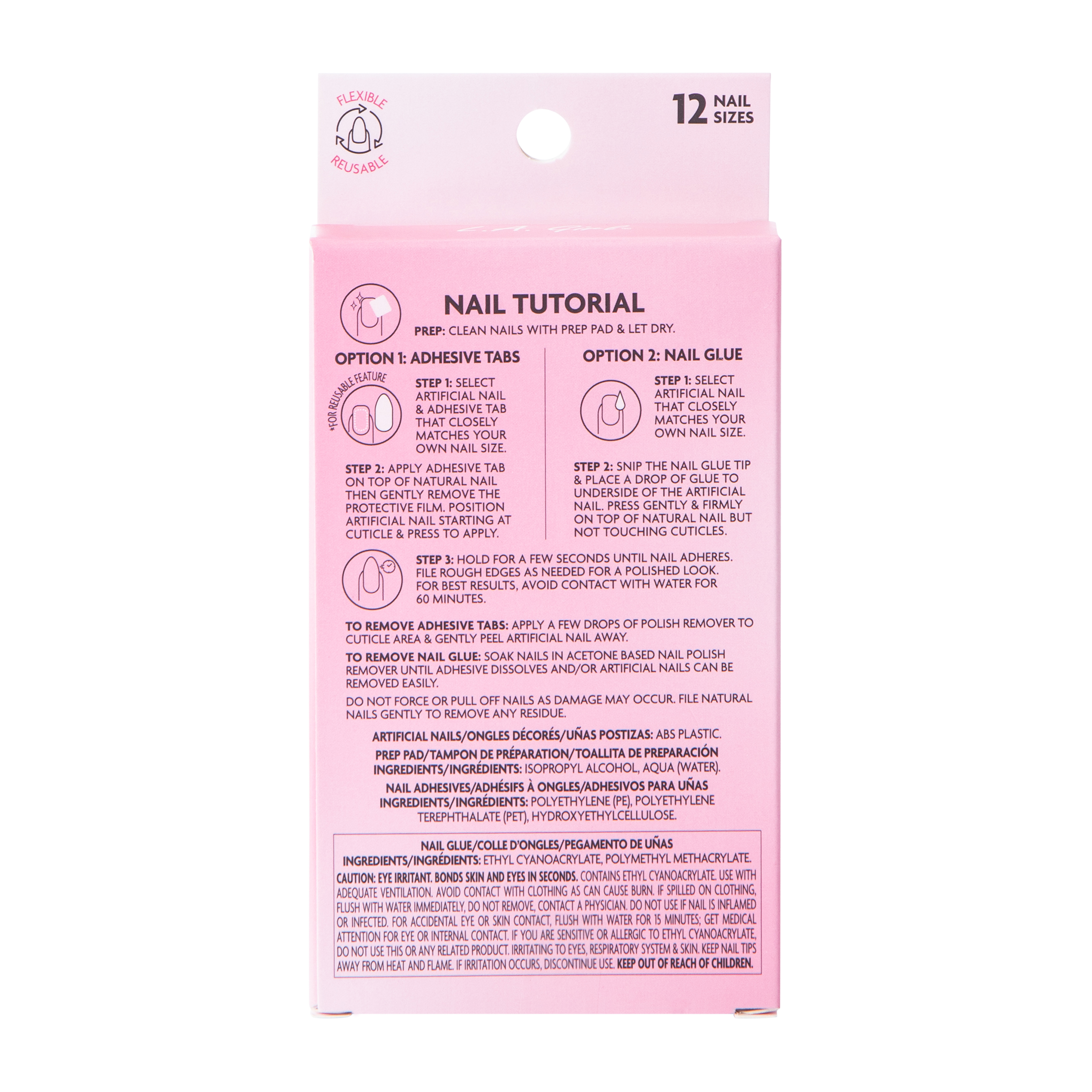 L.A. Girl Fave Dazzling French Tip Luxe Shine Nails Kit 28-Pcs