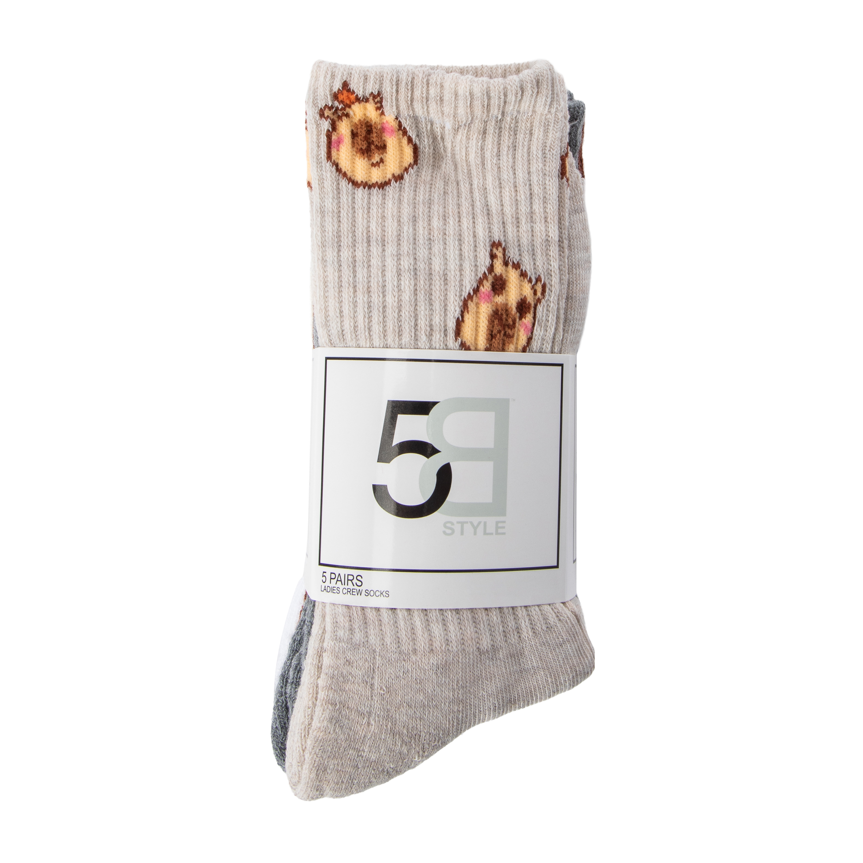 Juniors Rib Crew Socks 5-Pairs