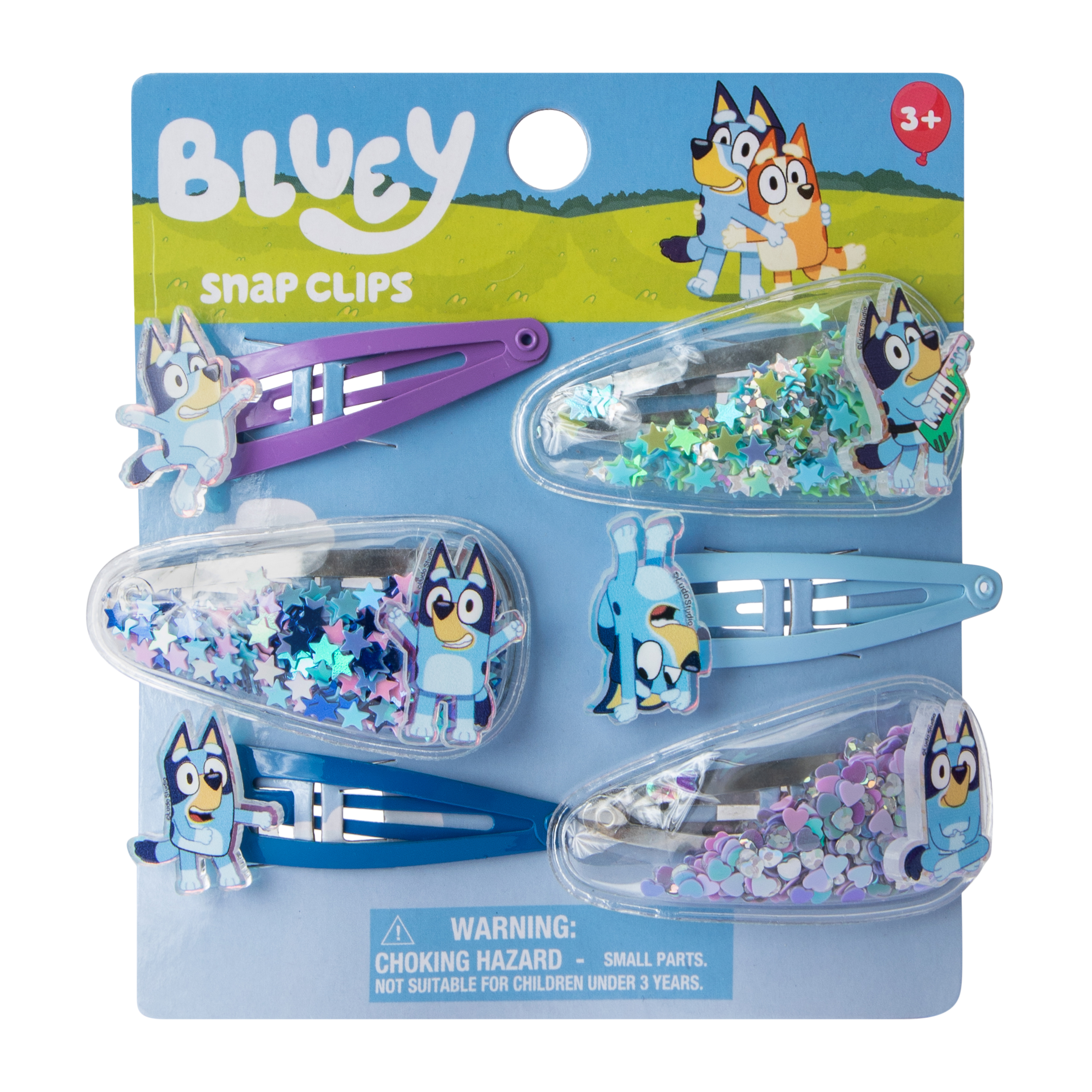 Licensed Confetti Snap Clips Pack 6-Count