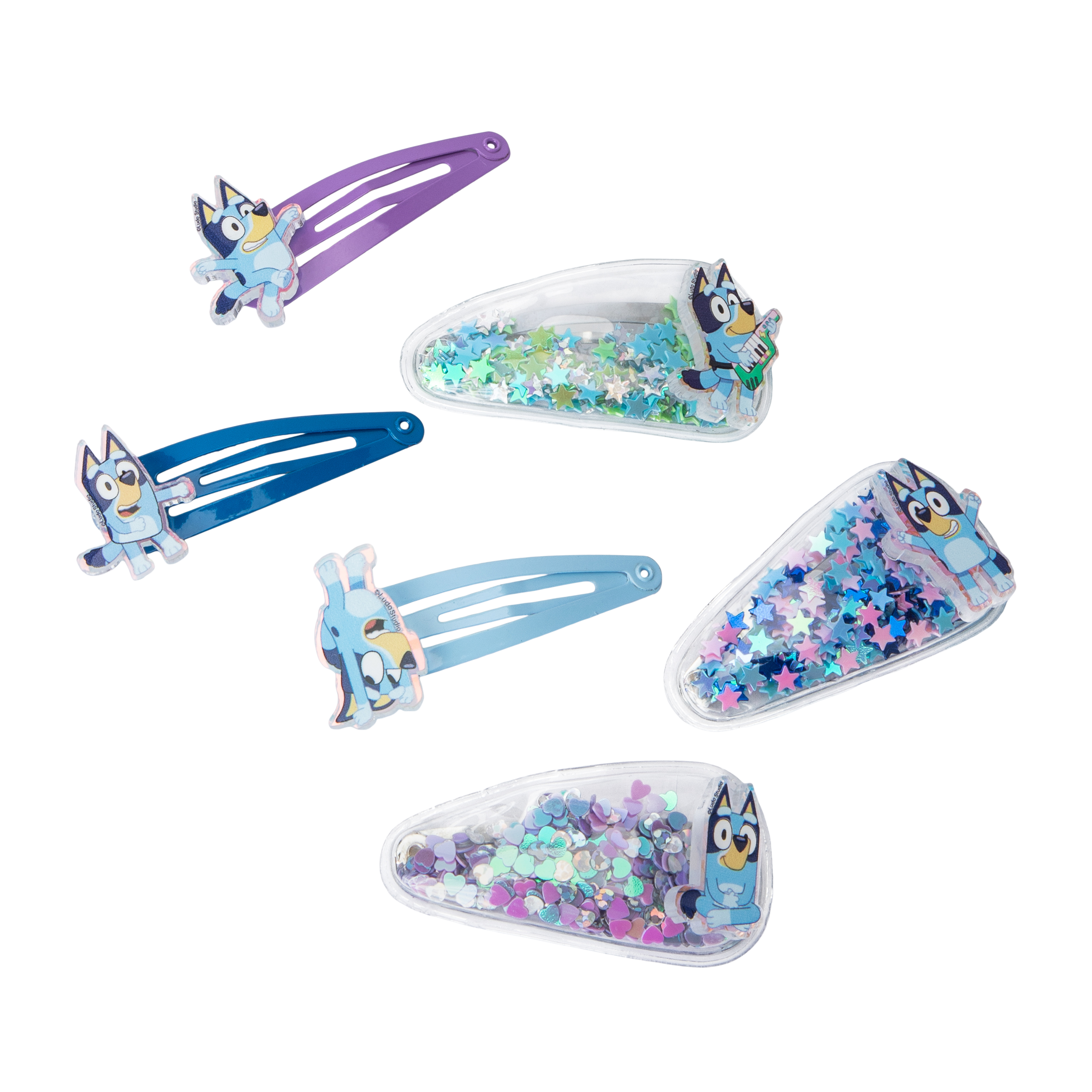 Licensed Confetti Snap Clips Pack 6-Count