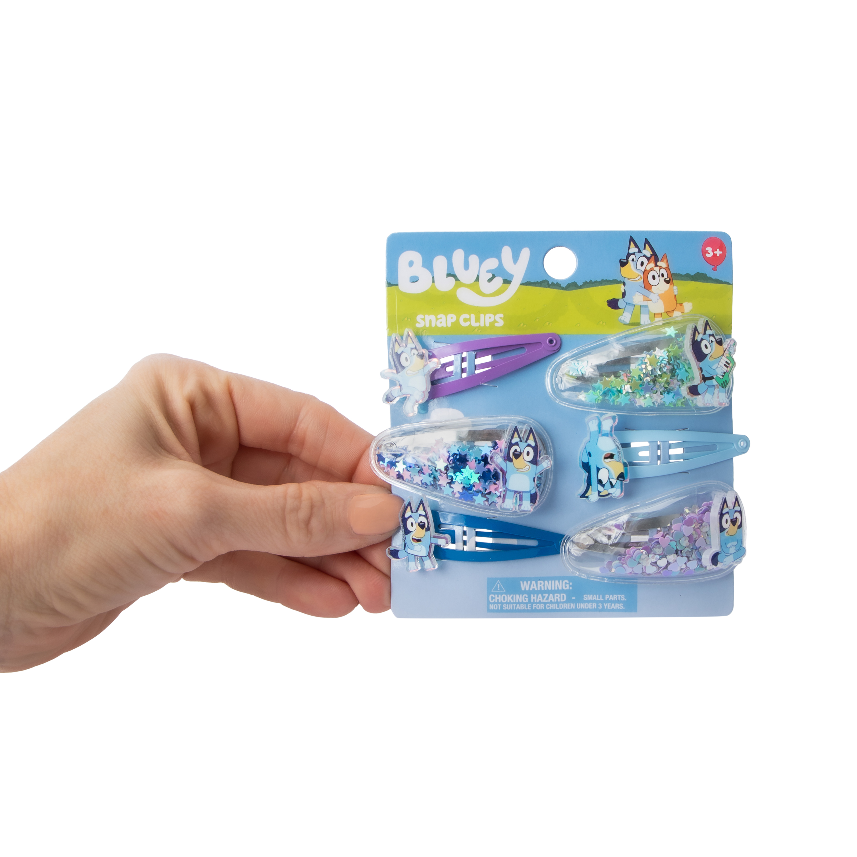 Licensed Confetti Snap Clips Pack 6-Count