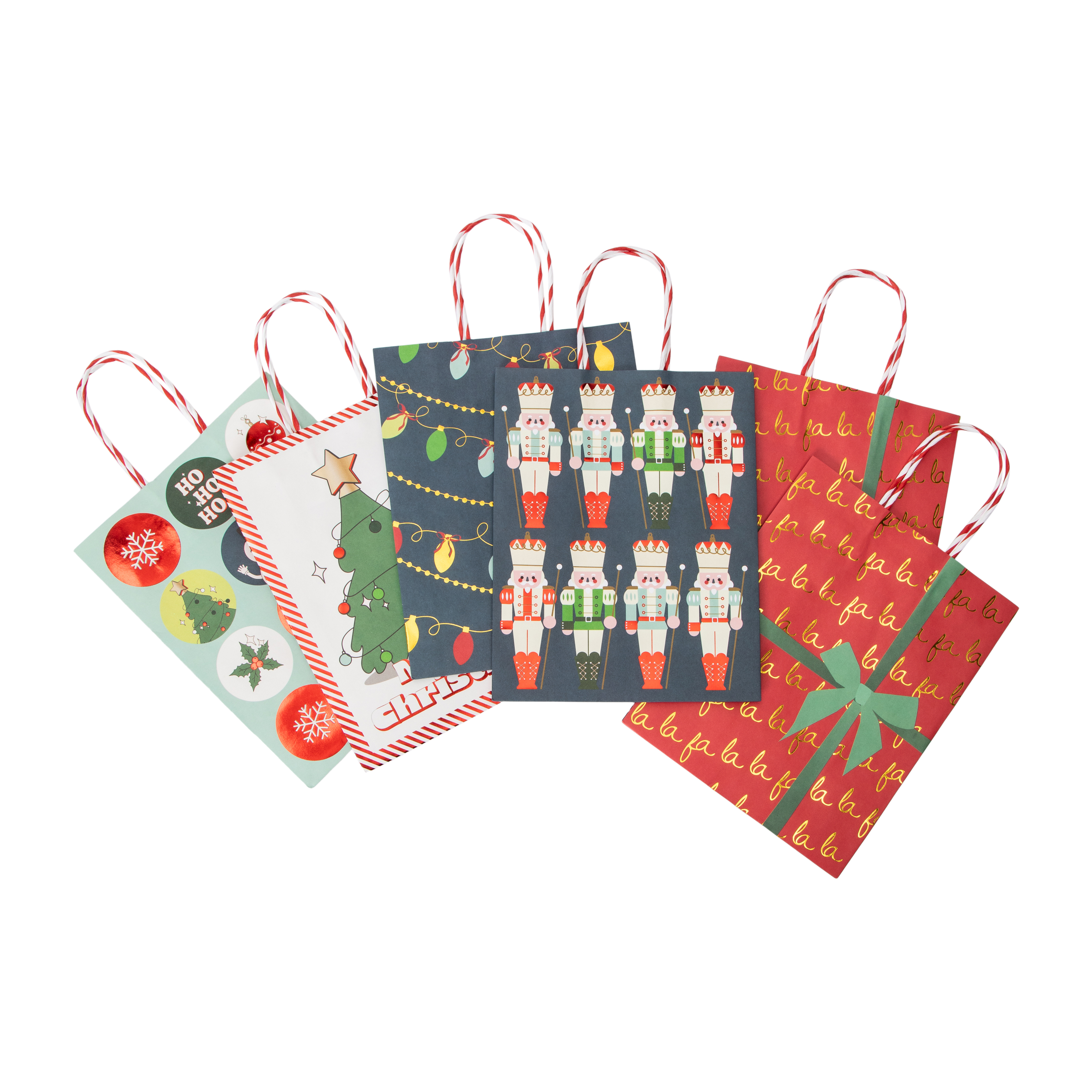 Christmas Holiday Kraft Bags -Count