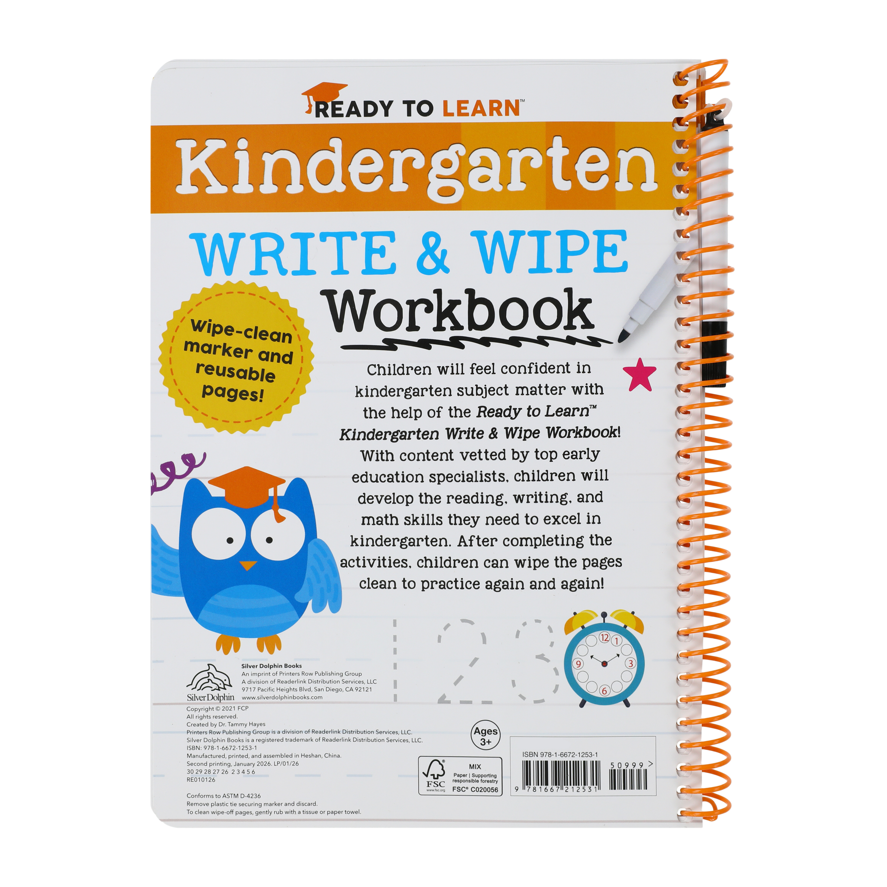 Ready To Learn™ Kindergarten Write & Wipe Workbook