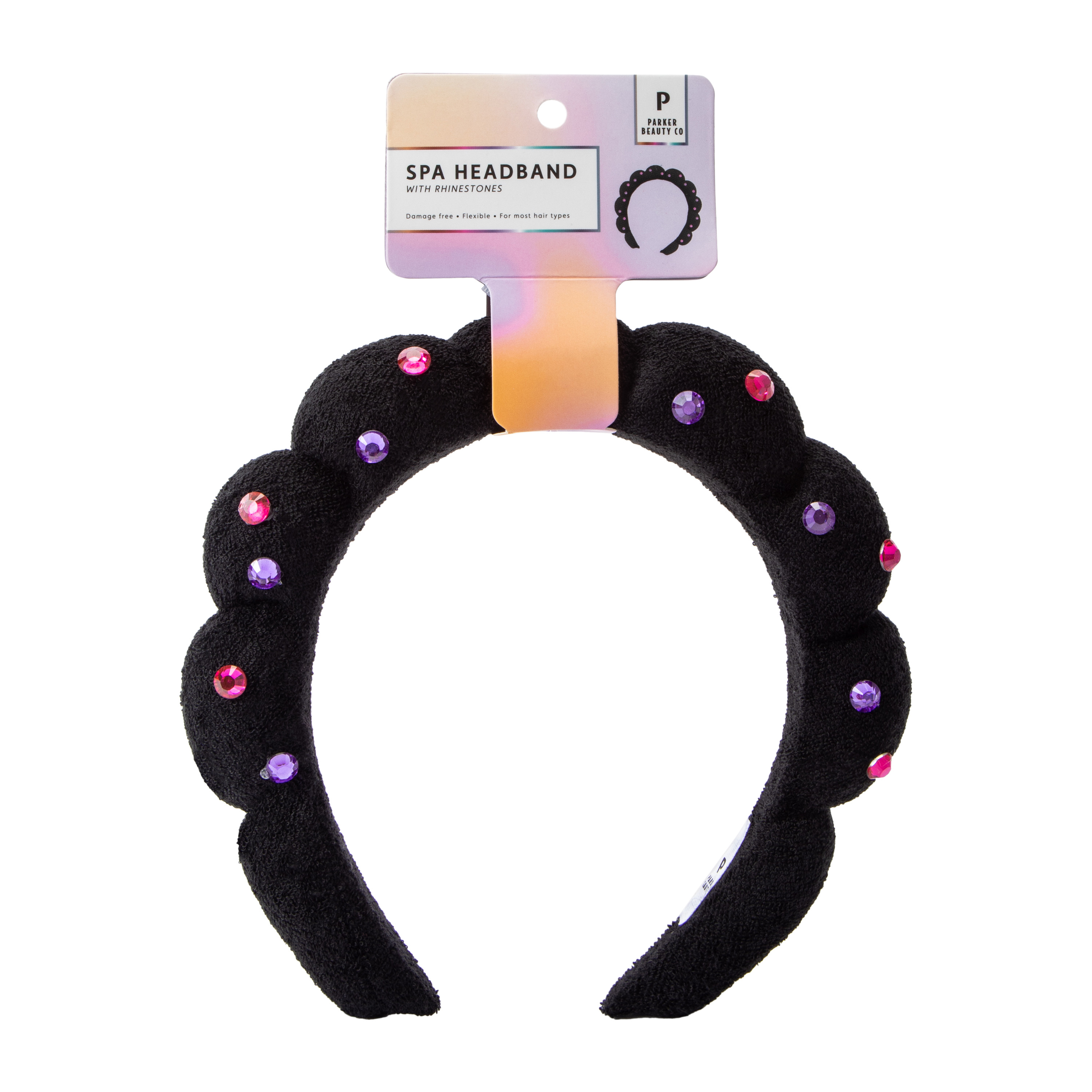 Padded Spa Headband With Rhinestones