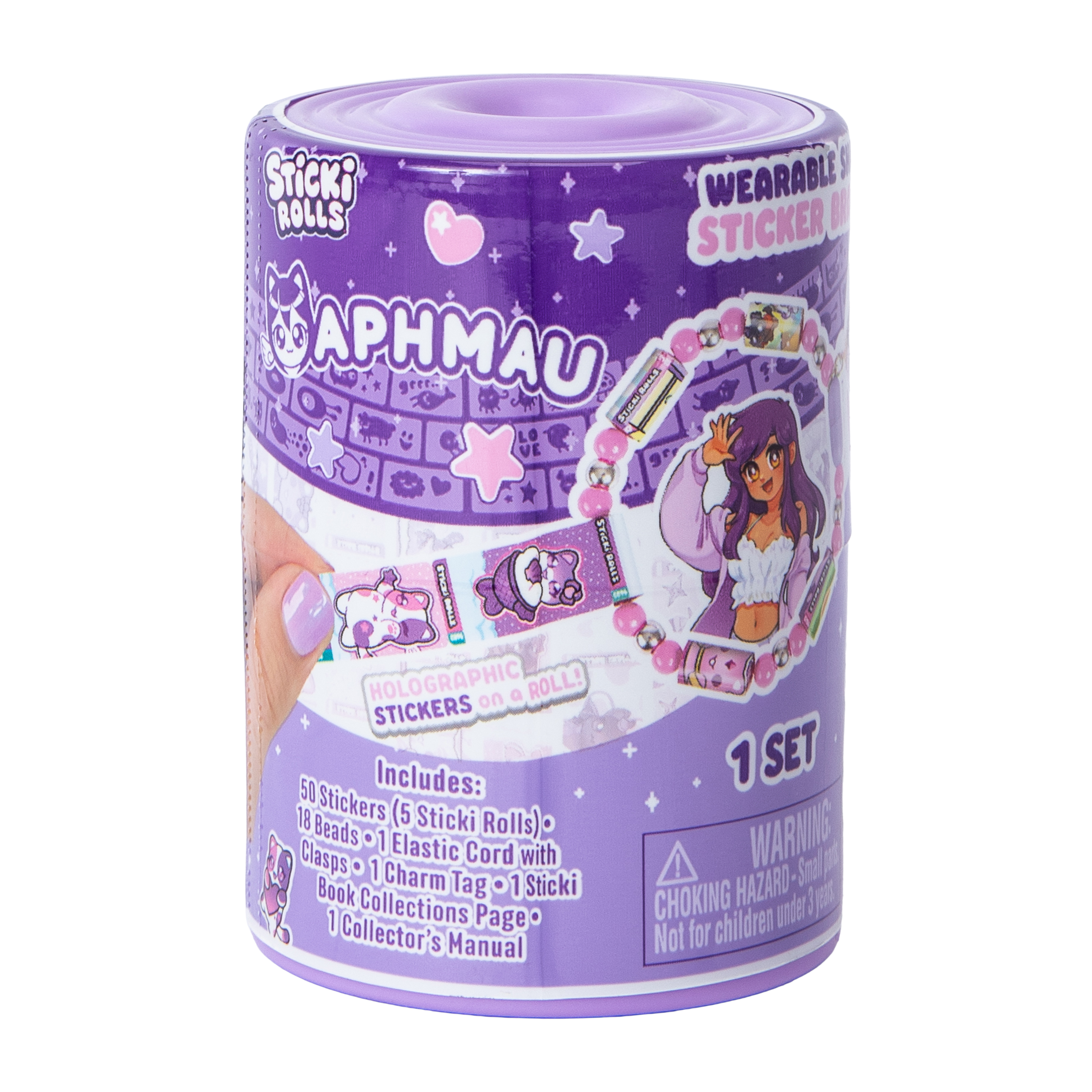 Sticki Rolls Aphmau Wearable Sticker Bracelet Capsule Set