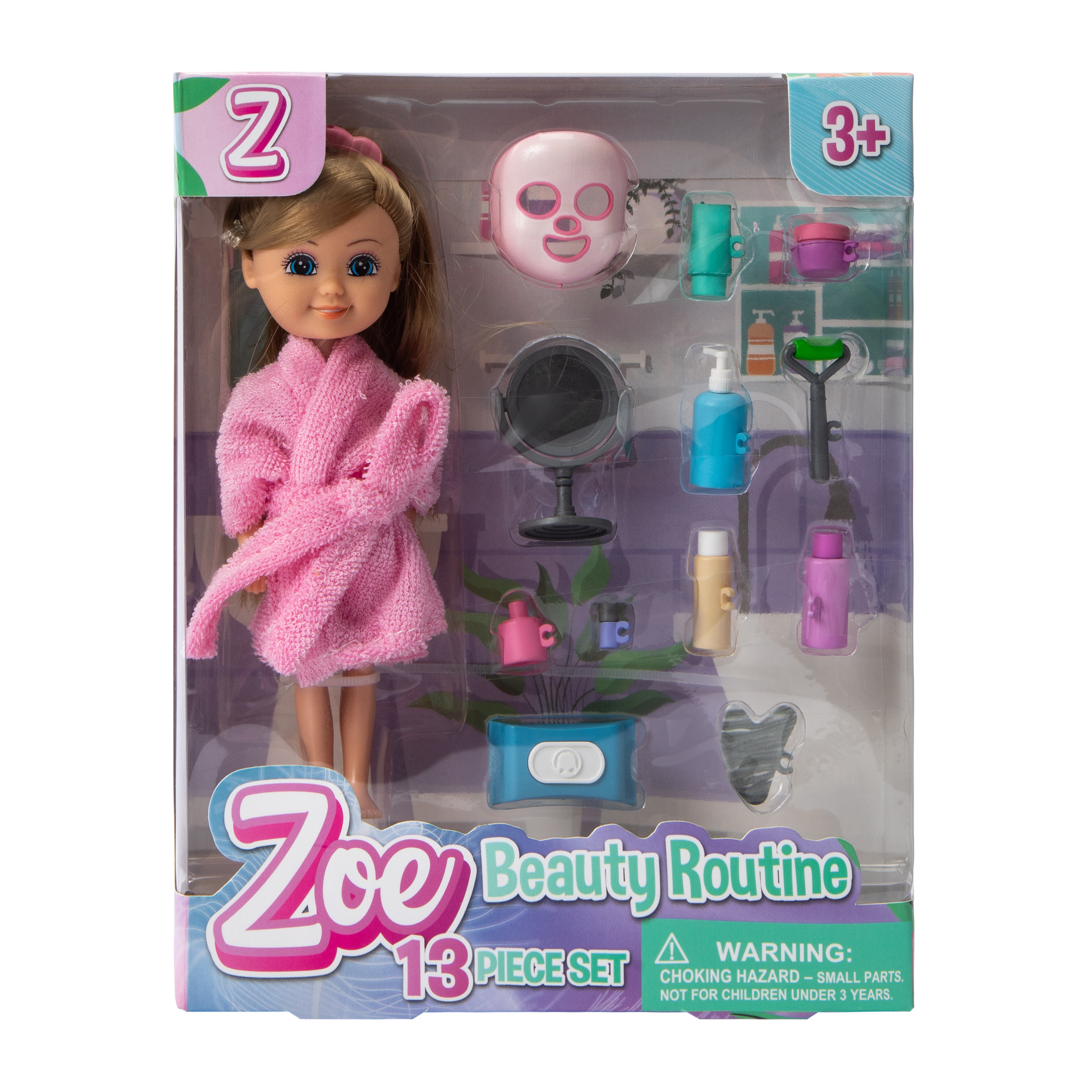 Zoe Beauty Routine Toy Set 13-Piece