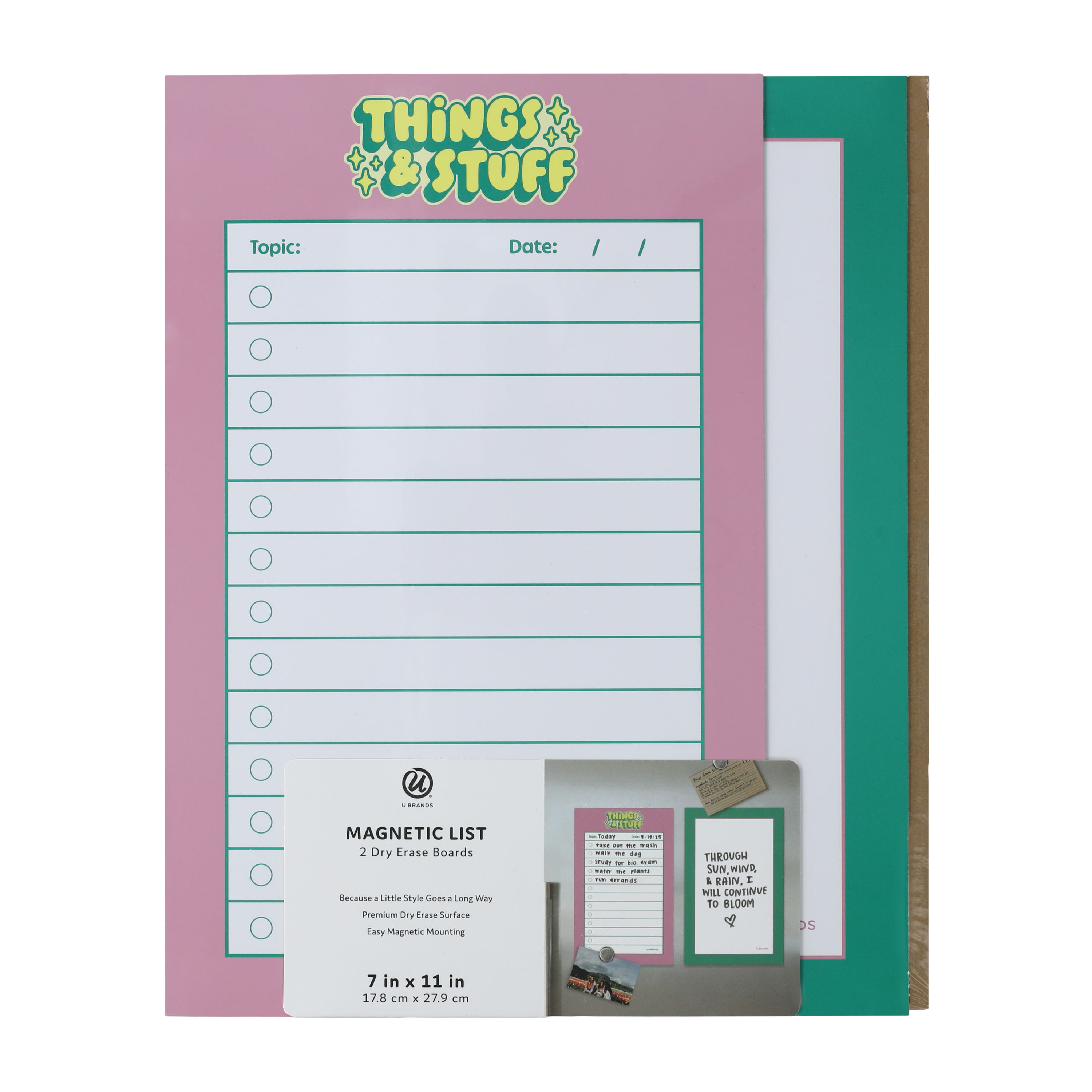 Magnetic List Dry Erase Boards 2-Count