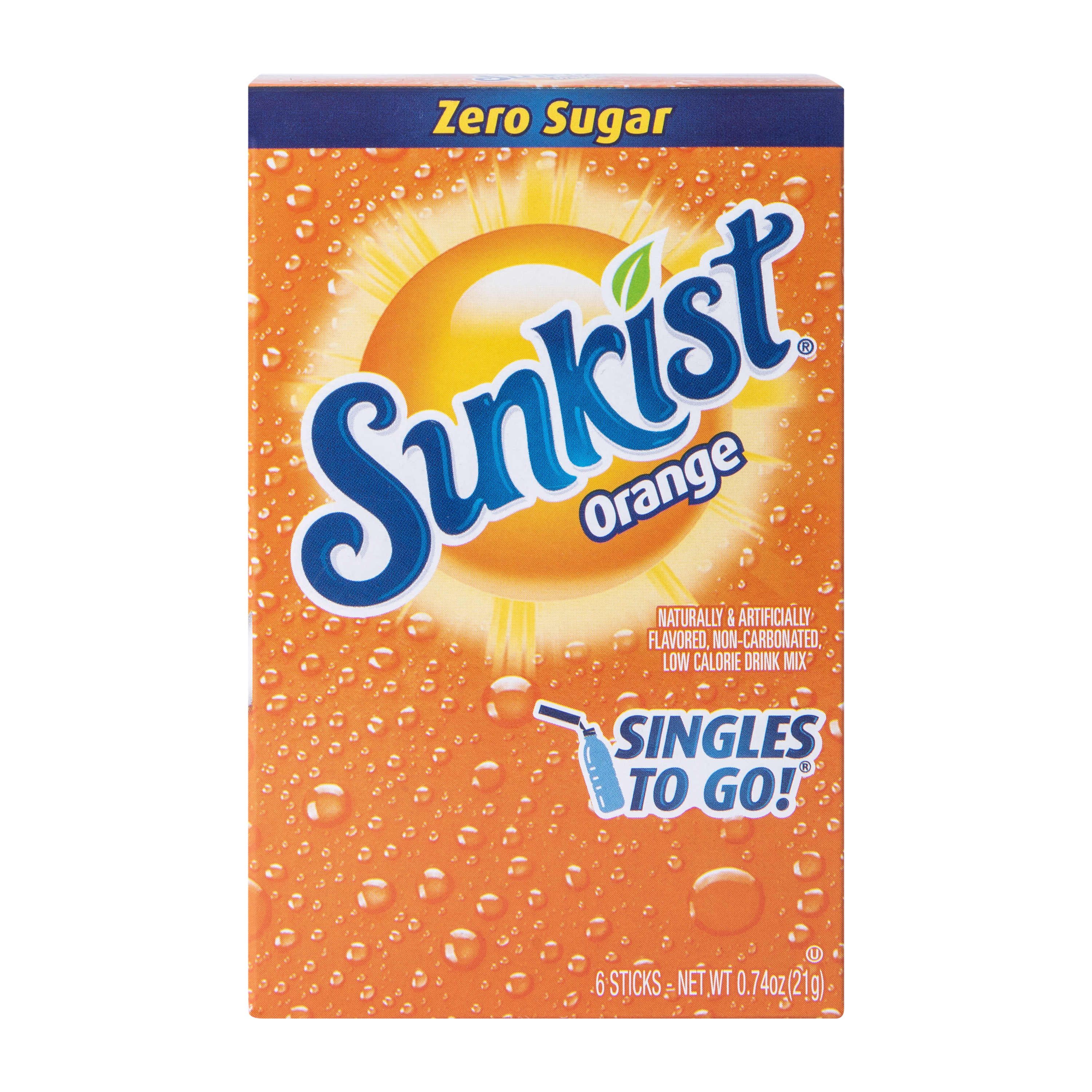 Sunkist® Orange Zero Sugar Drink Mix 0.74oz
