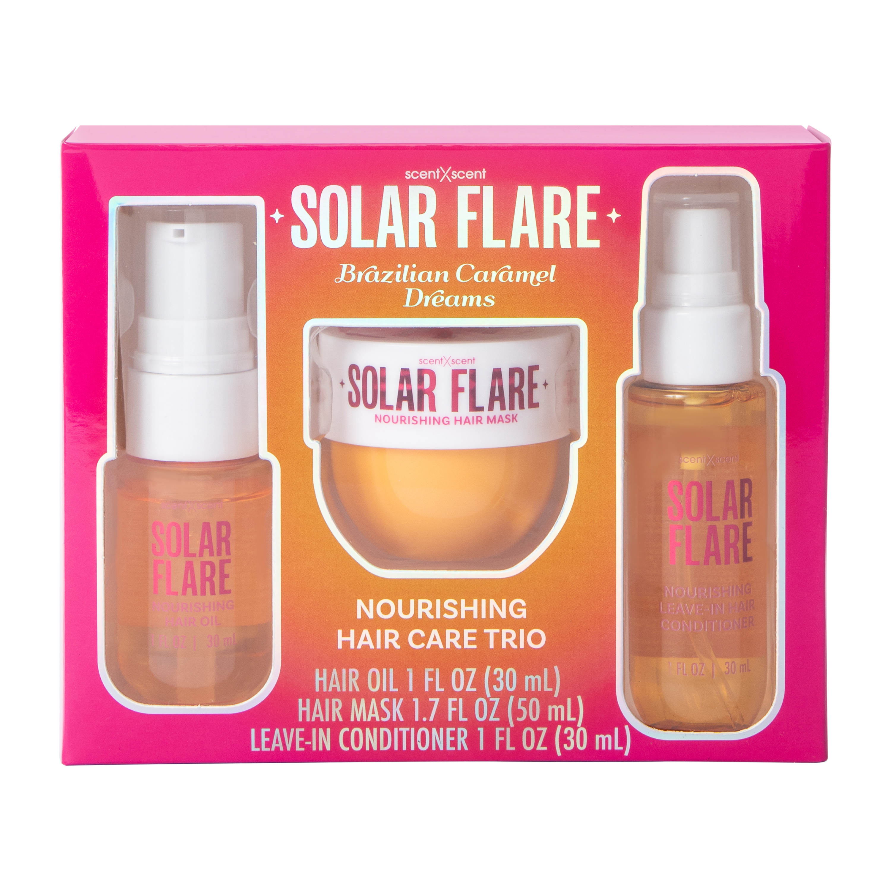 Solar Flare Brazilian Caramel Dreams Nourishing Hair Care Trio