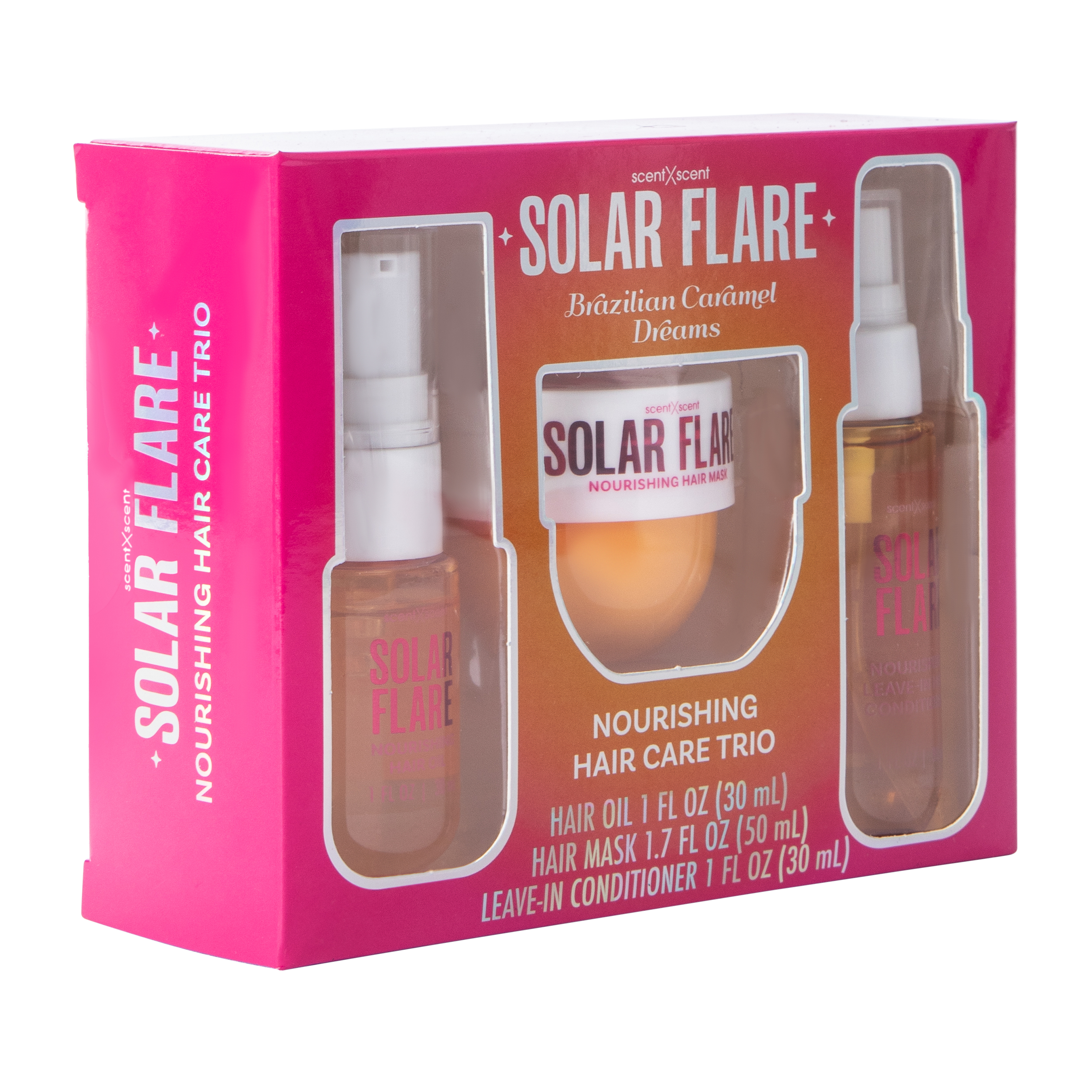 Solar Flare Brazilian Caramel Dreams Nourishing Hair Care Trio