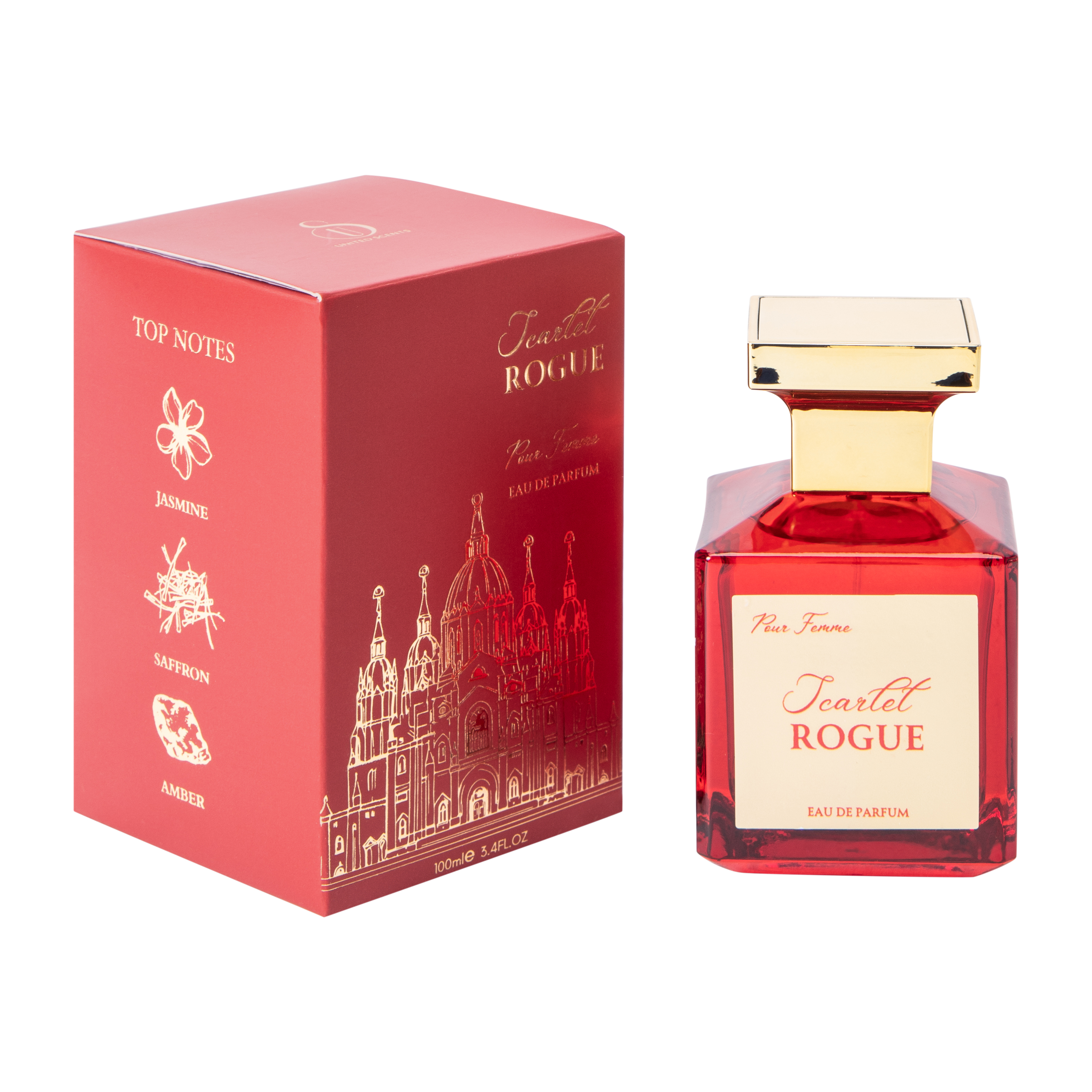 United Scents Scarlet Rouge Pour Femme Eau De Parfum 3.4oz