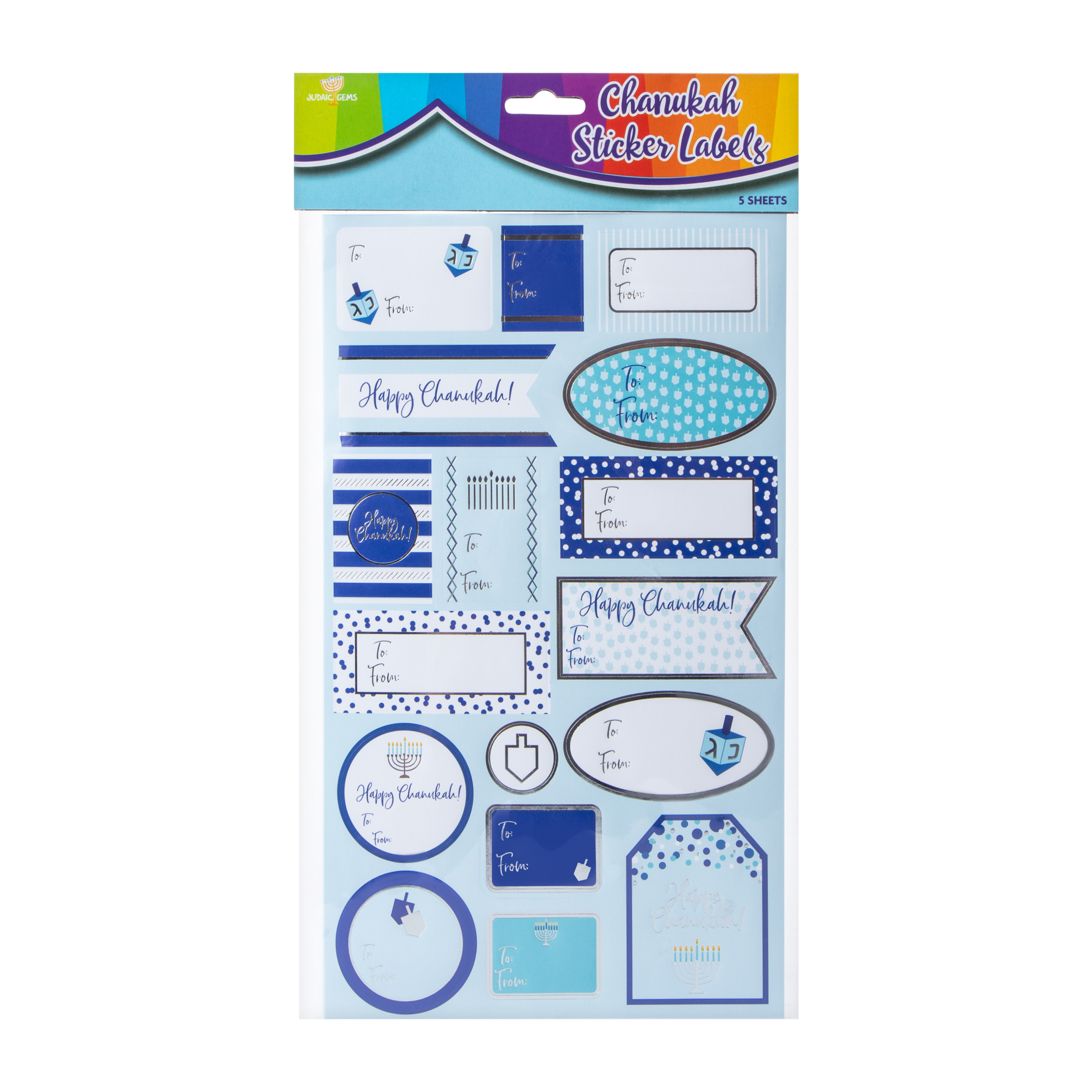 Hannukah Sticker Labels 5-Pack