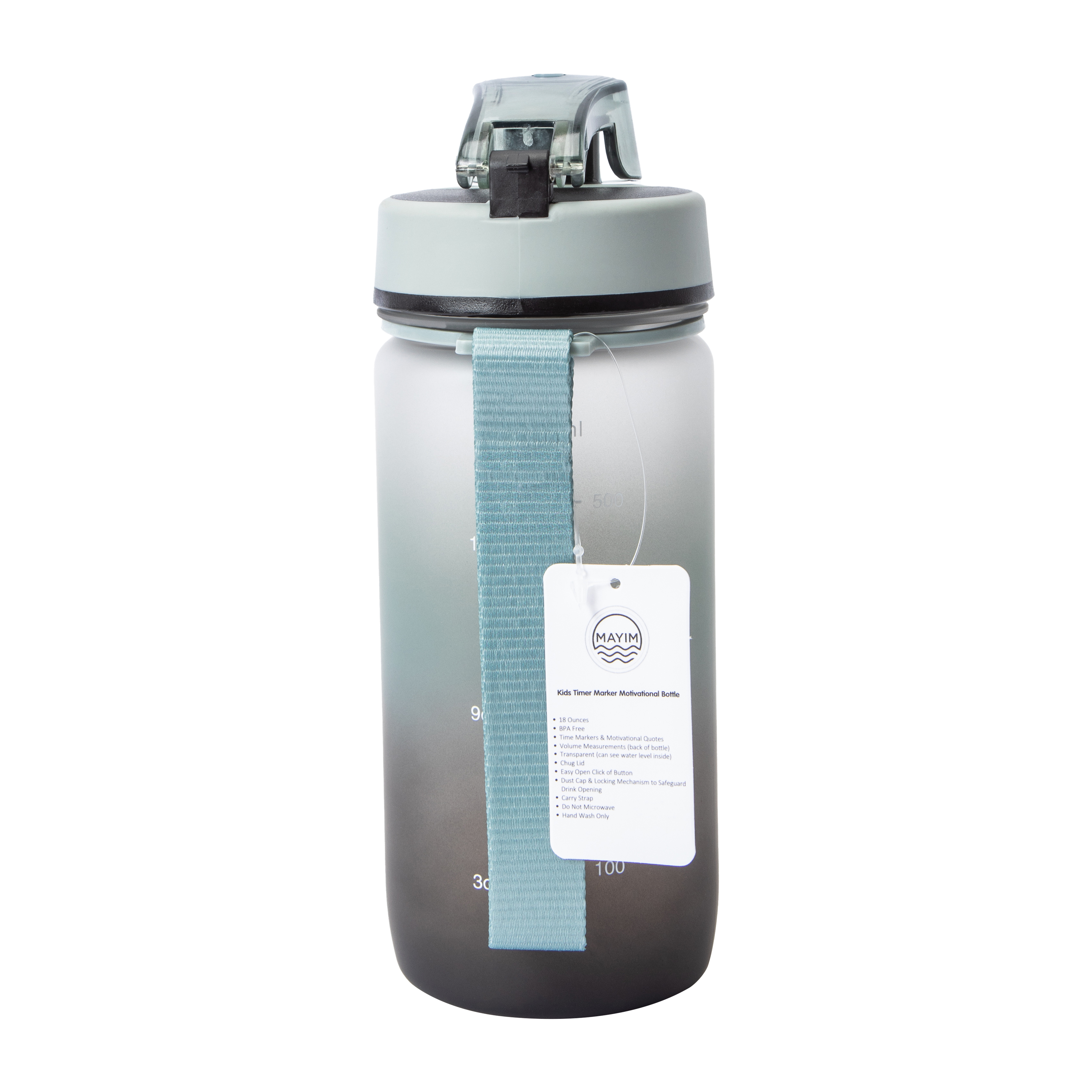 Mayim Black Kid's Motivational Bottle 18oz