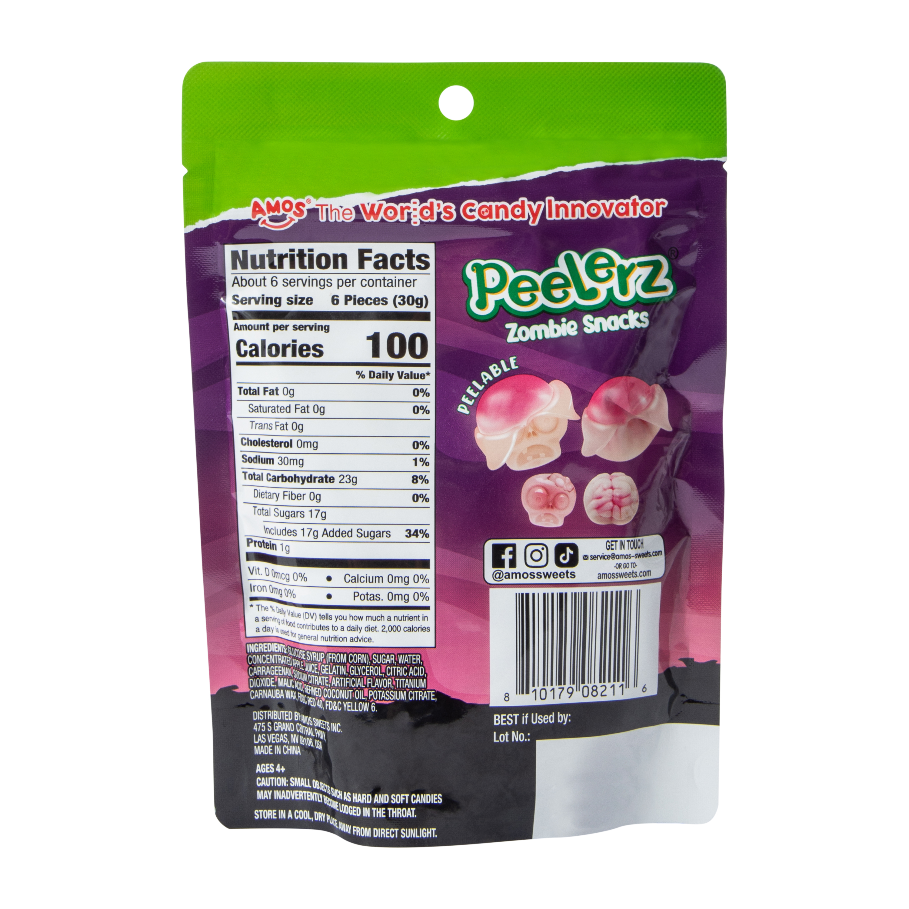 Amos® Peelerz® Gummy Zombie 6oz