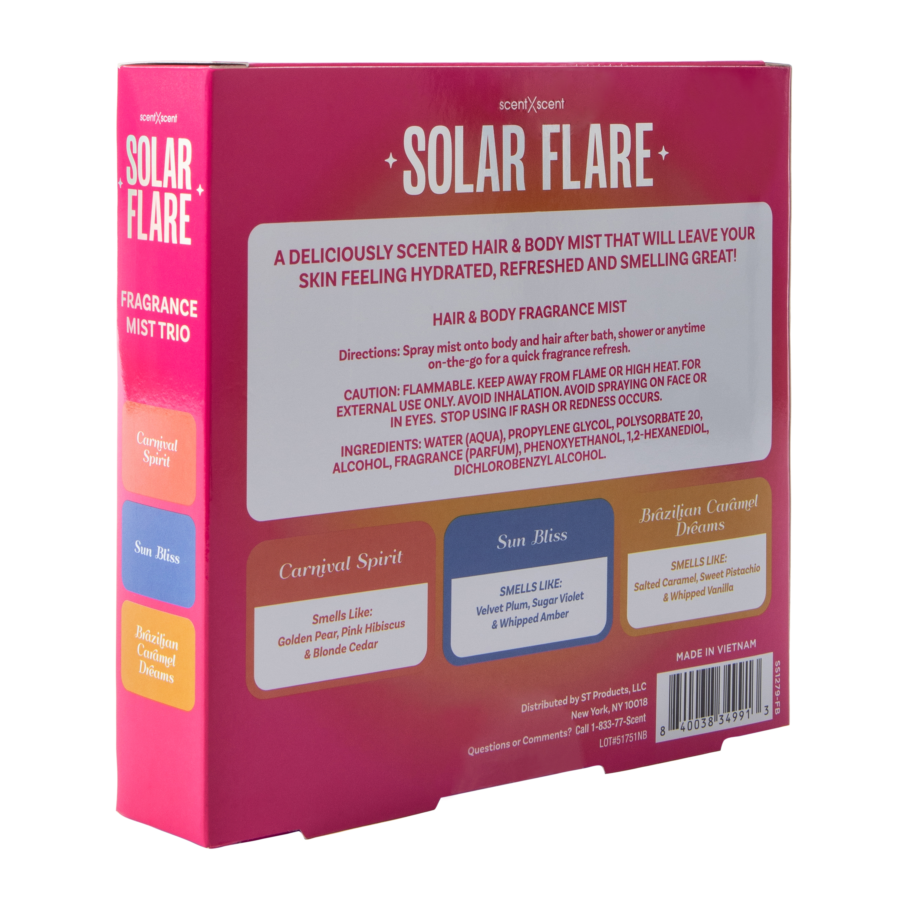Solar Flare Fragrance Mist Trio Pack