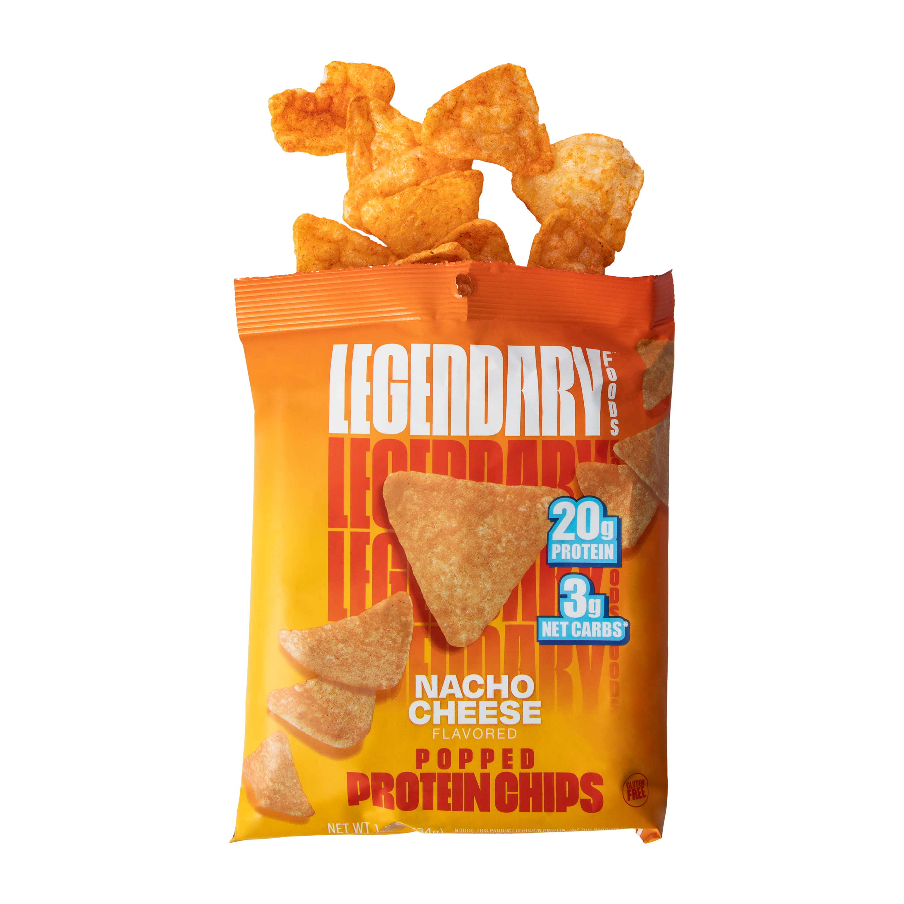 Legendary Foods™ Nacho Cheese Flavored Popped Protein Chips 1.2oz