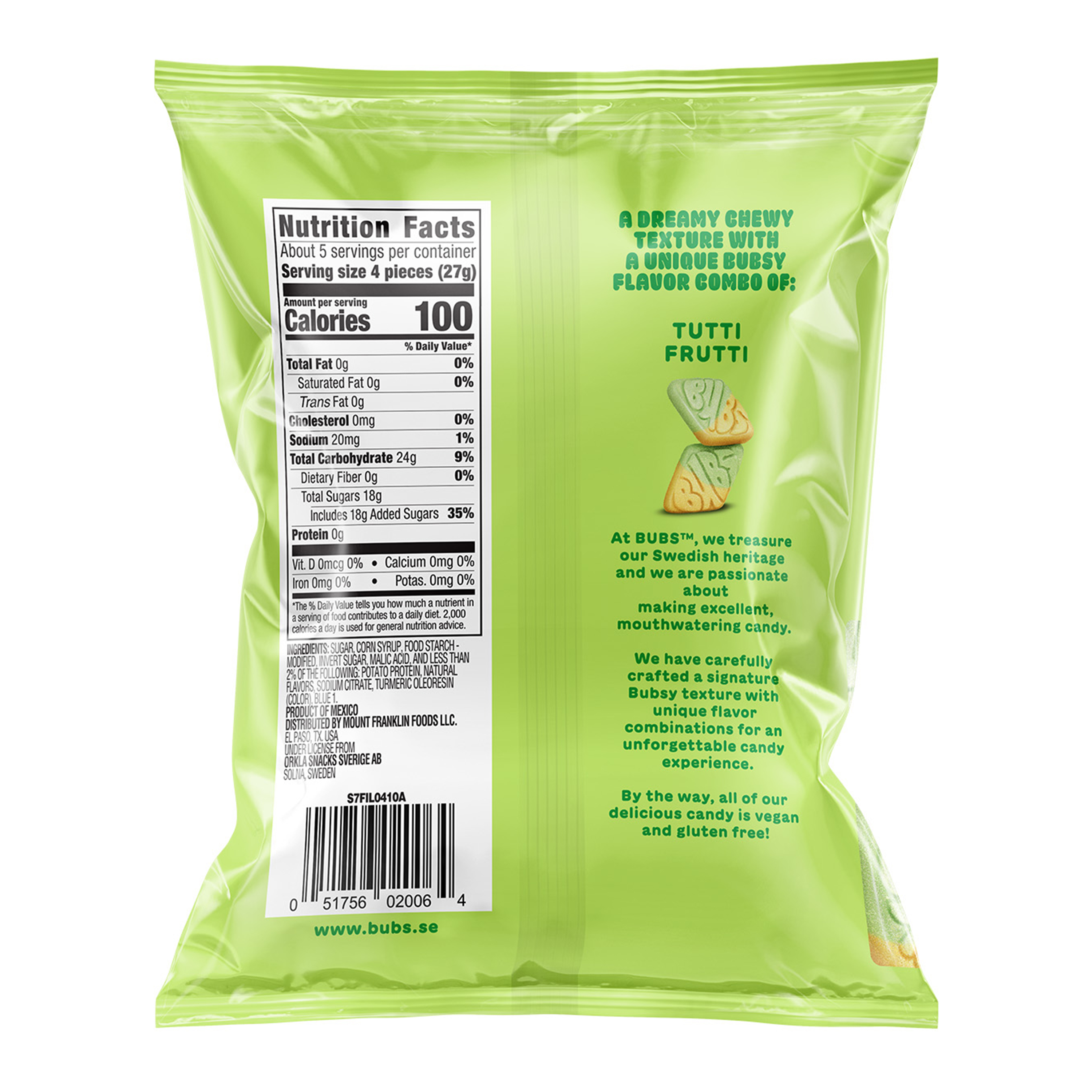 Bubs® Sour Diamond Tutti Frutti