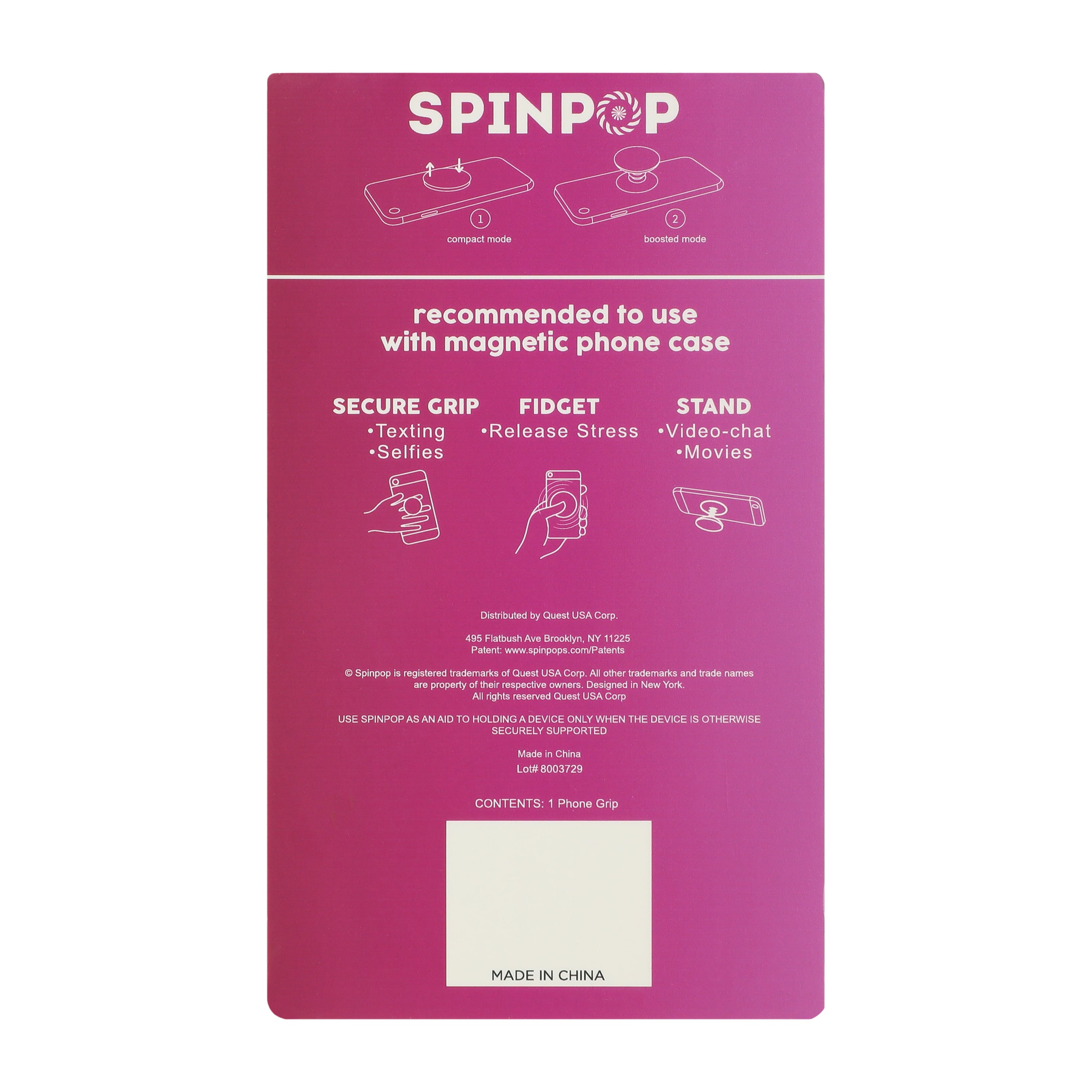 Spinpop Phone Suction Grip Stand