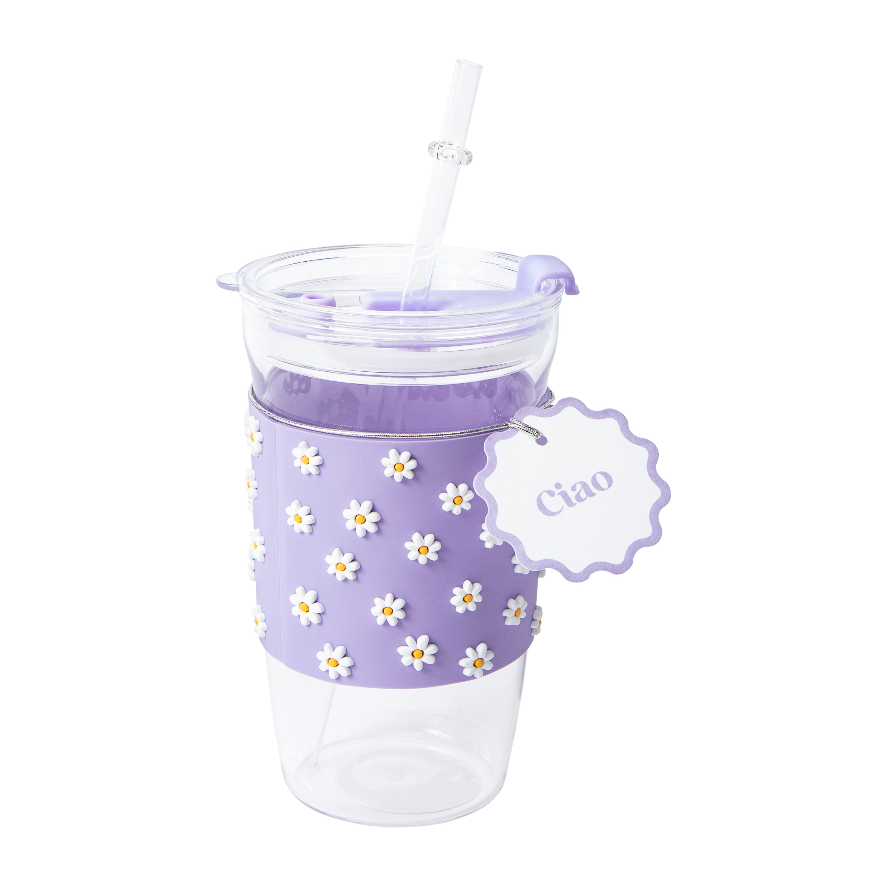 Ciao Glass Tumbler With Straw