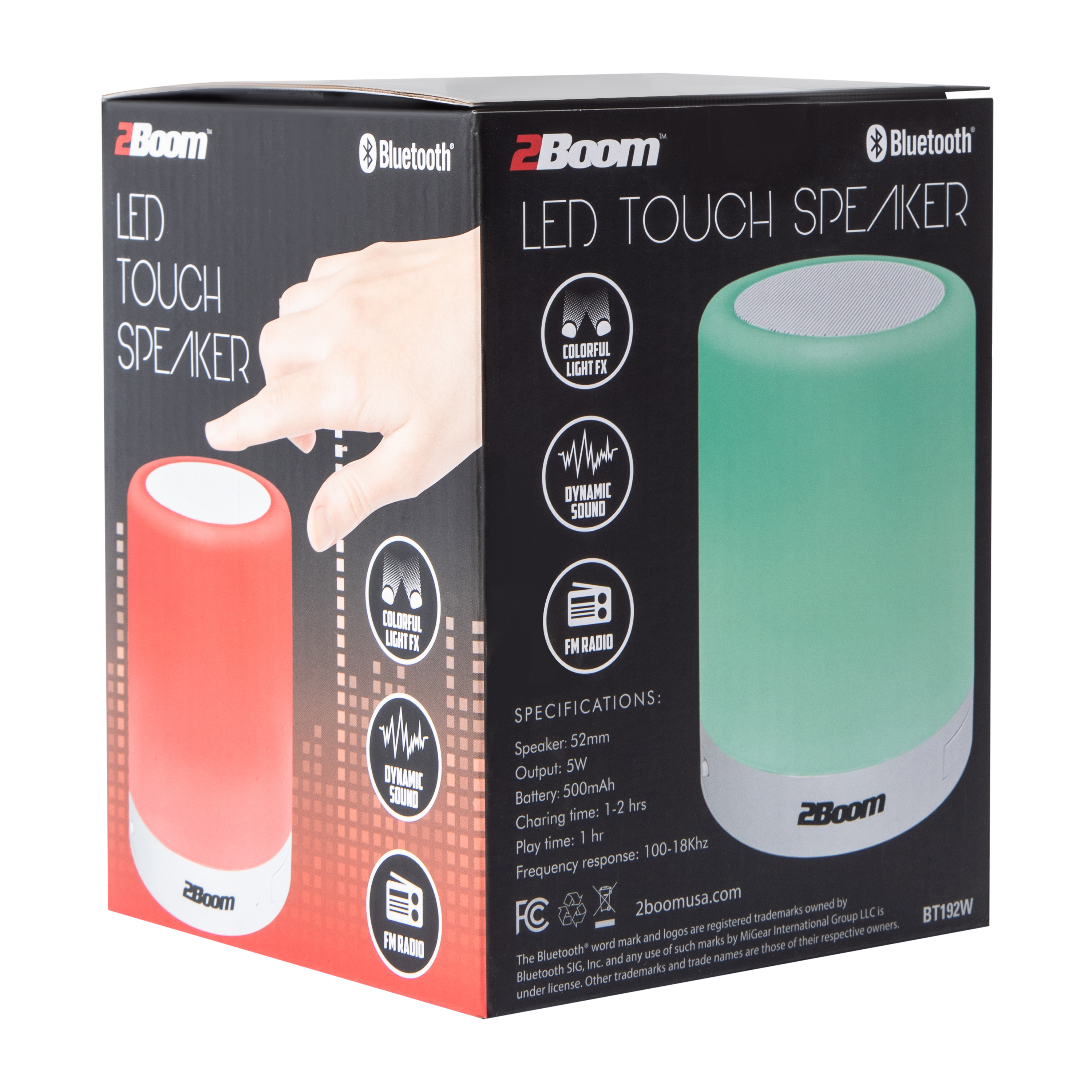 2Boom™ LED Touch Speaker