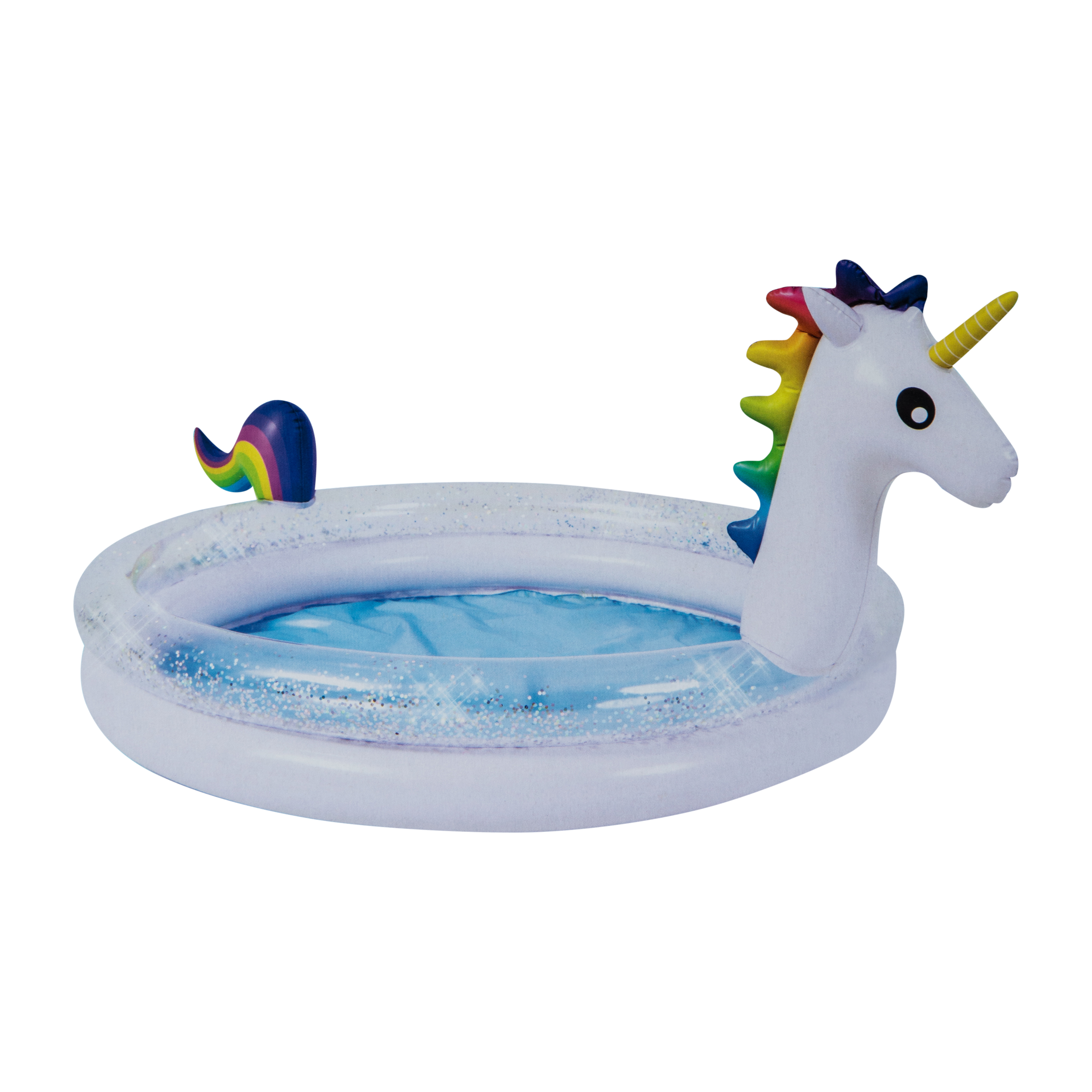 Splash Bash™ Glitter Unicorn 2-Ring Inflatable Pool