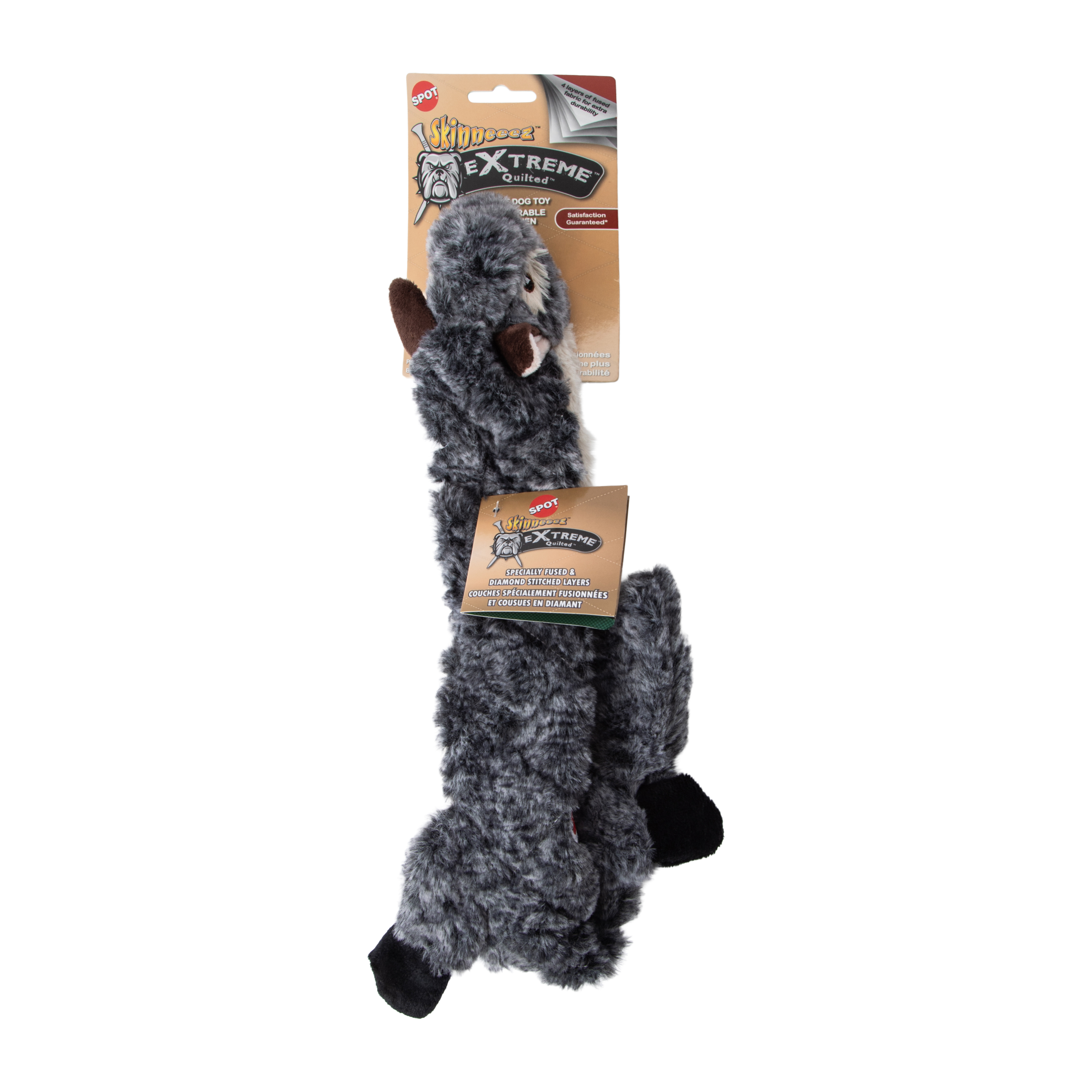Spot® Skinneeez™ Extreme Quilted Squirrel Durable Dog Toy