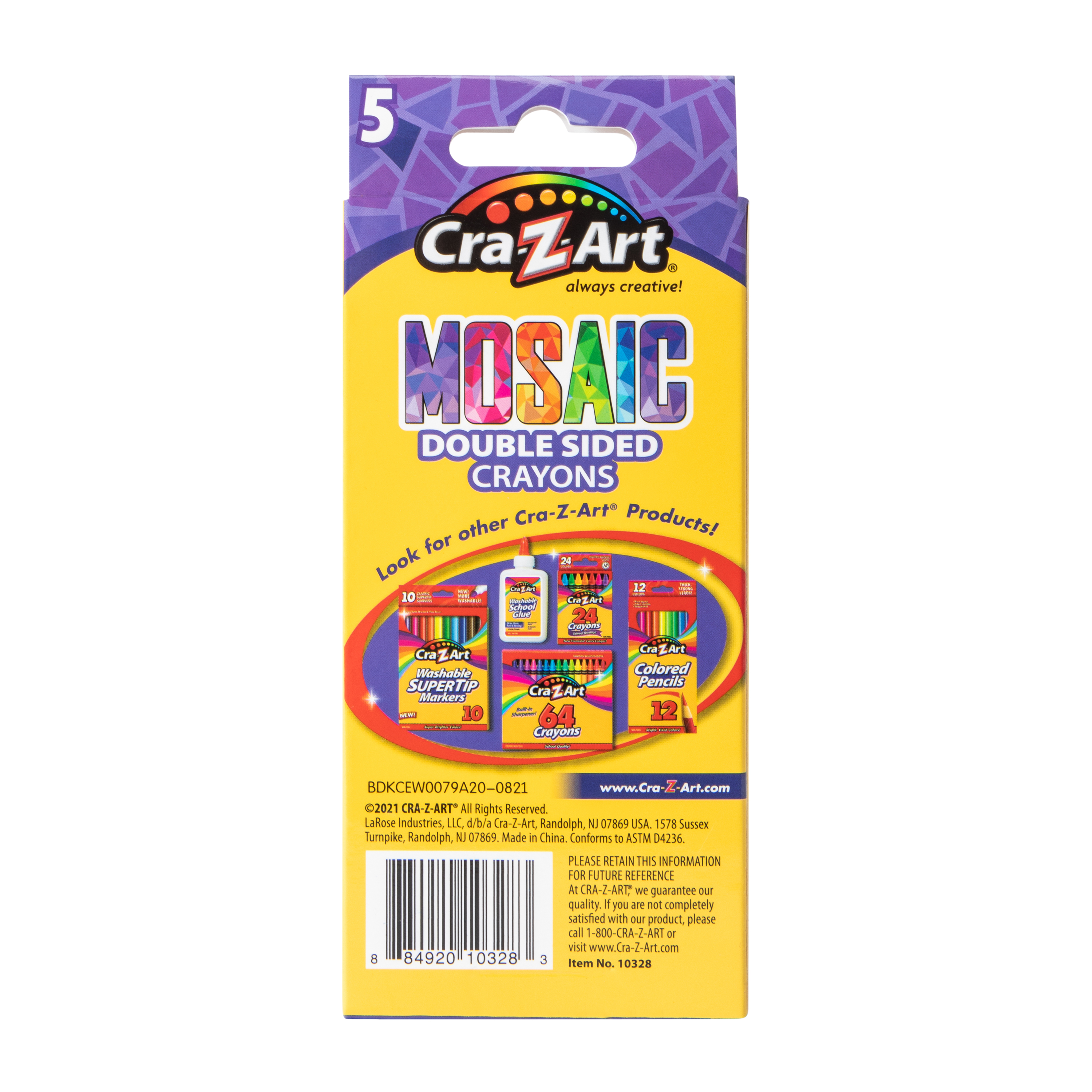 Cra-Z-Art® Mosaic Double Sided Crayons 5-Count