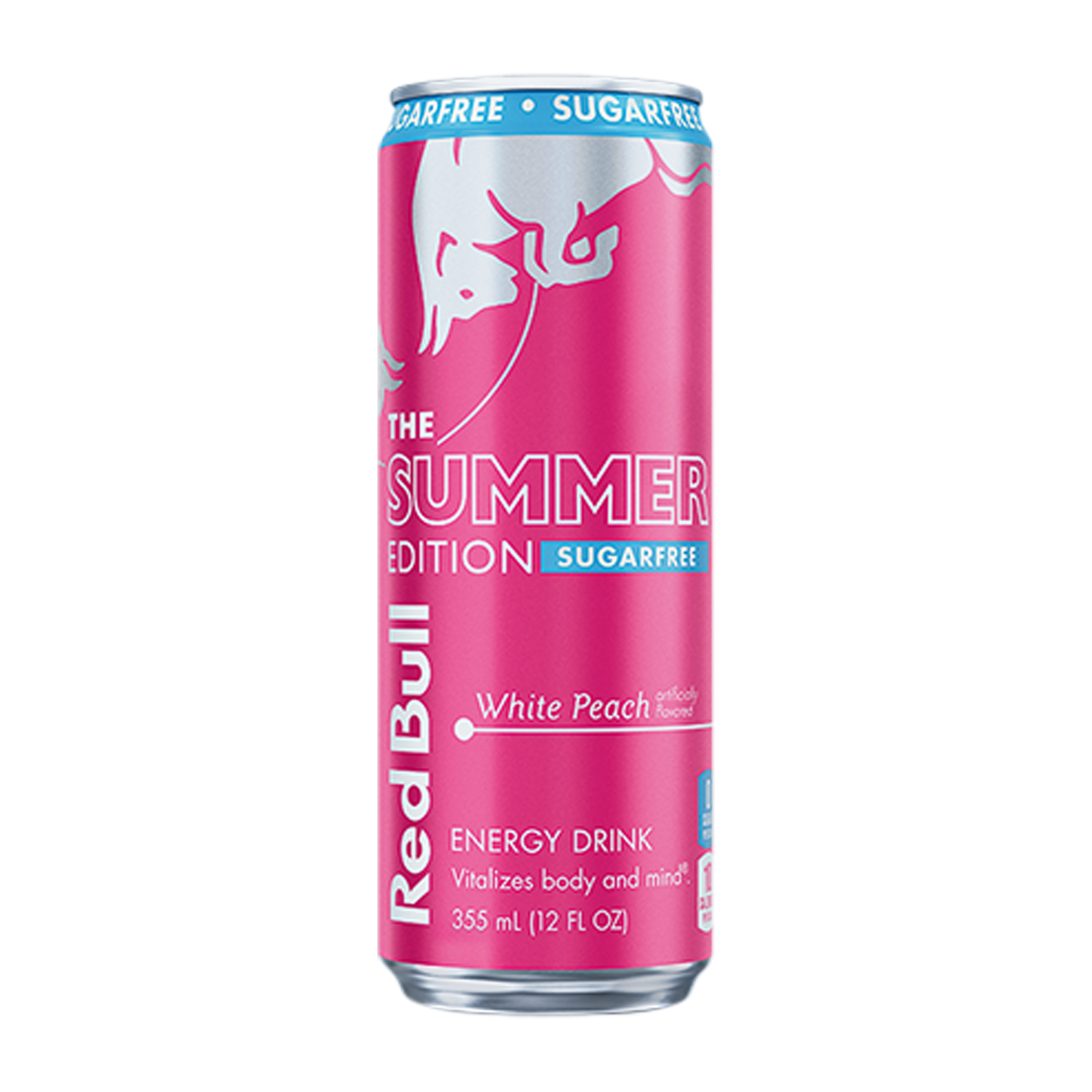 Red Bull Summer Edition White Peach Sugarfree Energy Drink 12oz