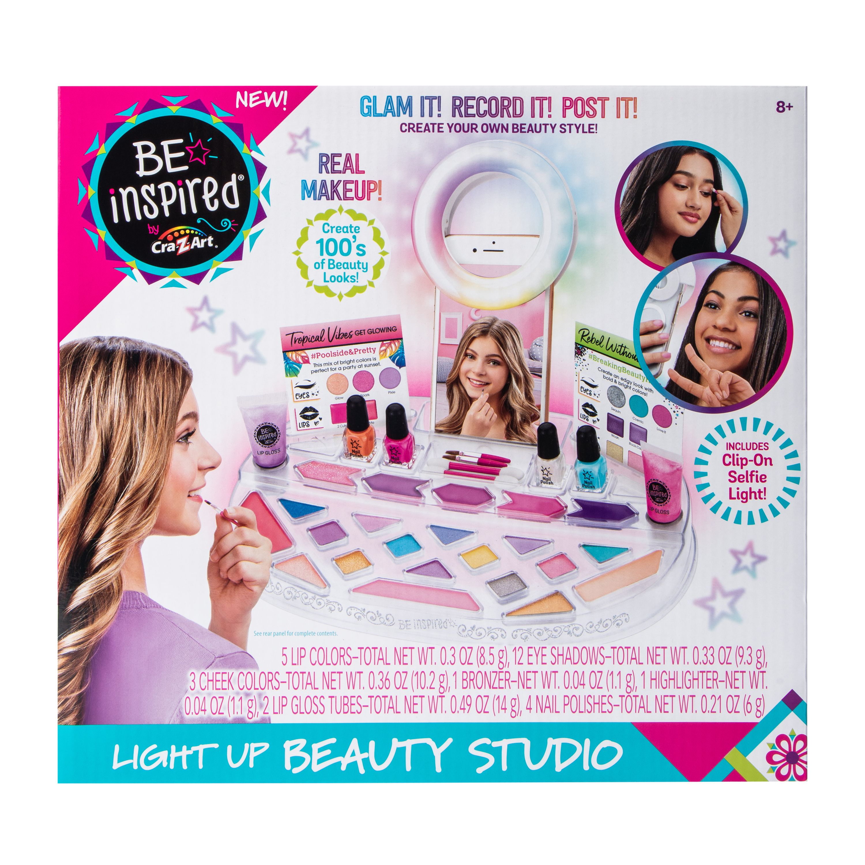 Be Inspired® By Cra-Z-Art® Light Up Beauty Studio Kit