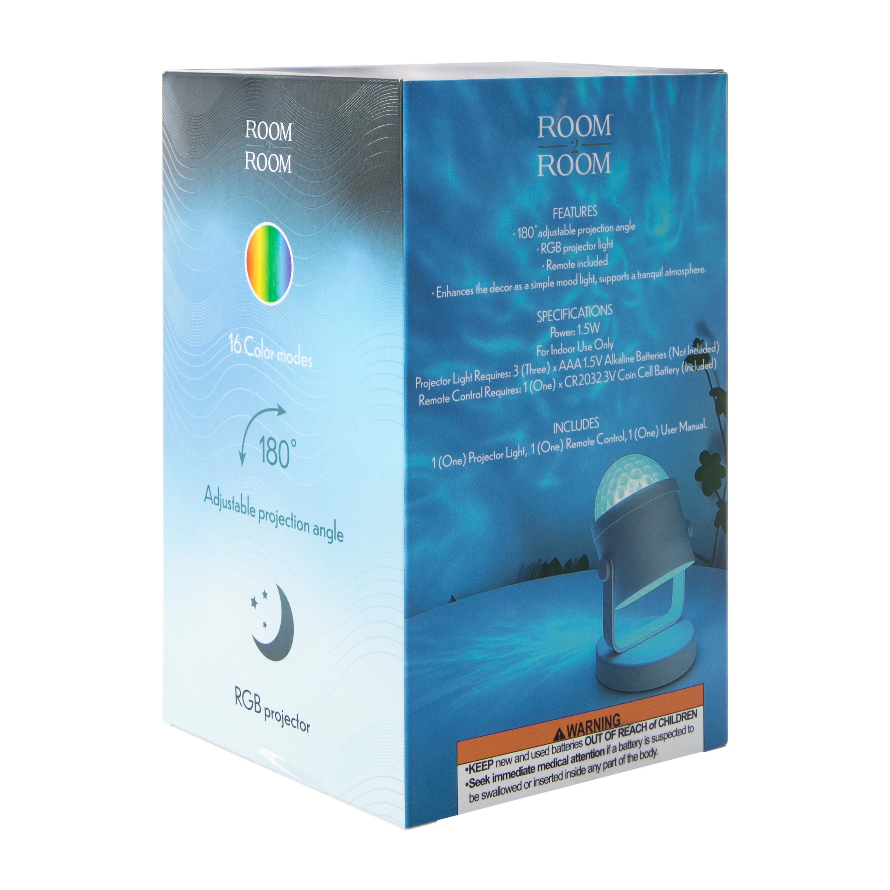 Room 2 Room™ RGB Water Ripple Projector Light