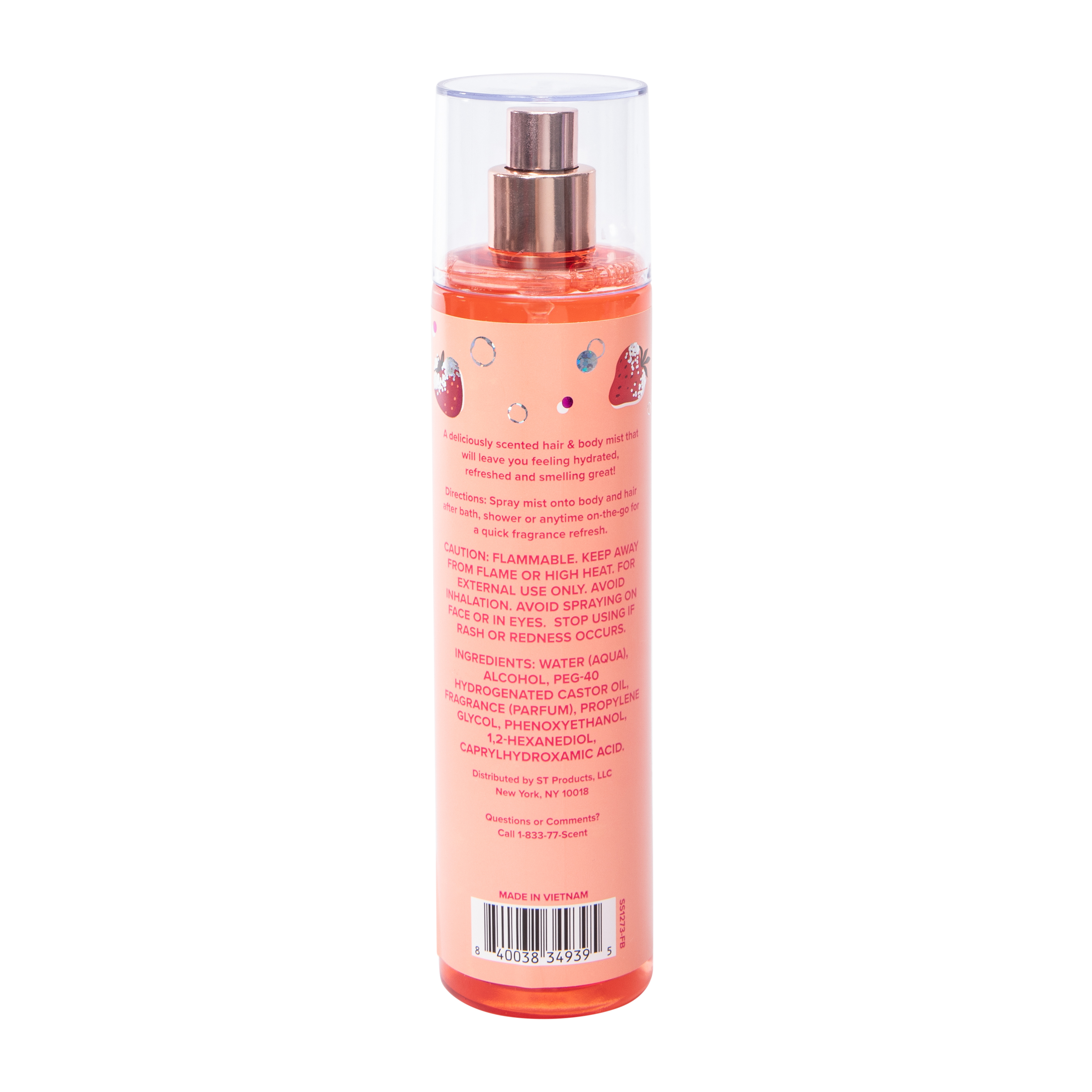 Sparkling Peach Berry Hair & Body Fragrance Mist 7oz