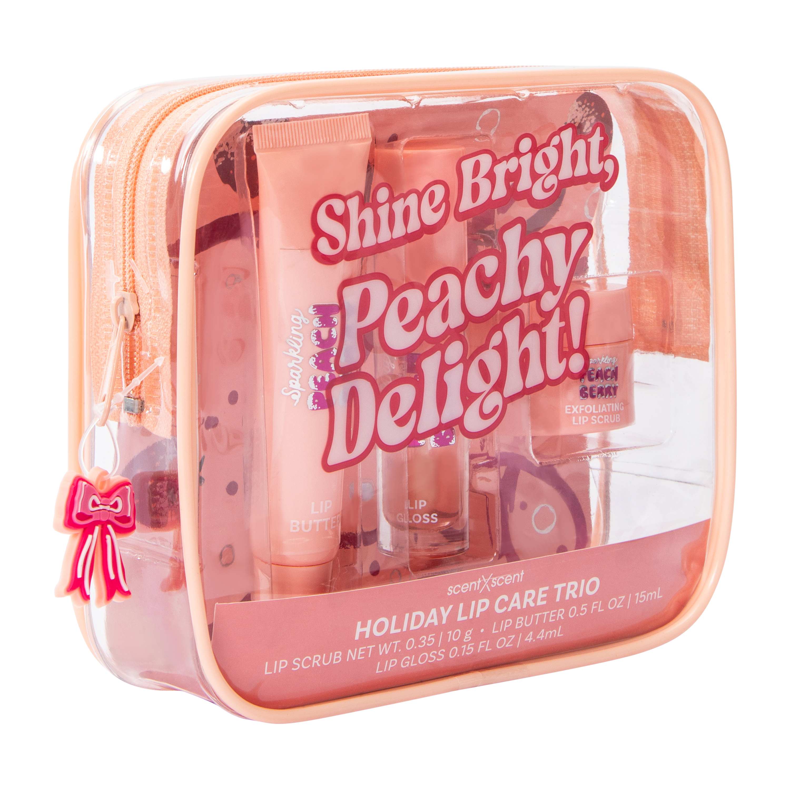 Shine Bright, Peachy Delight! Holiday Lip Care Trio