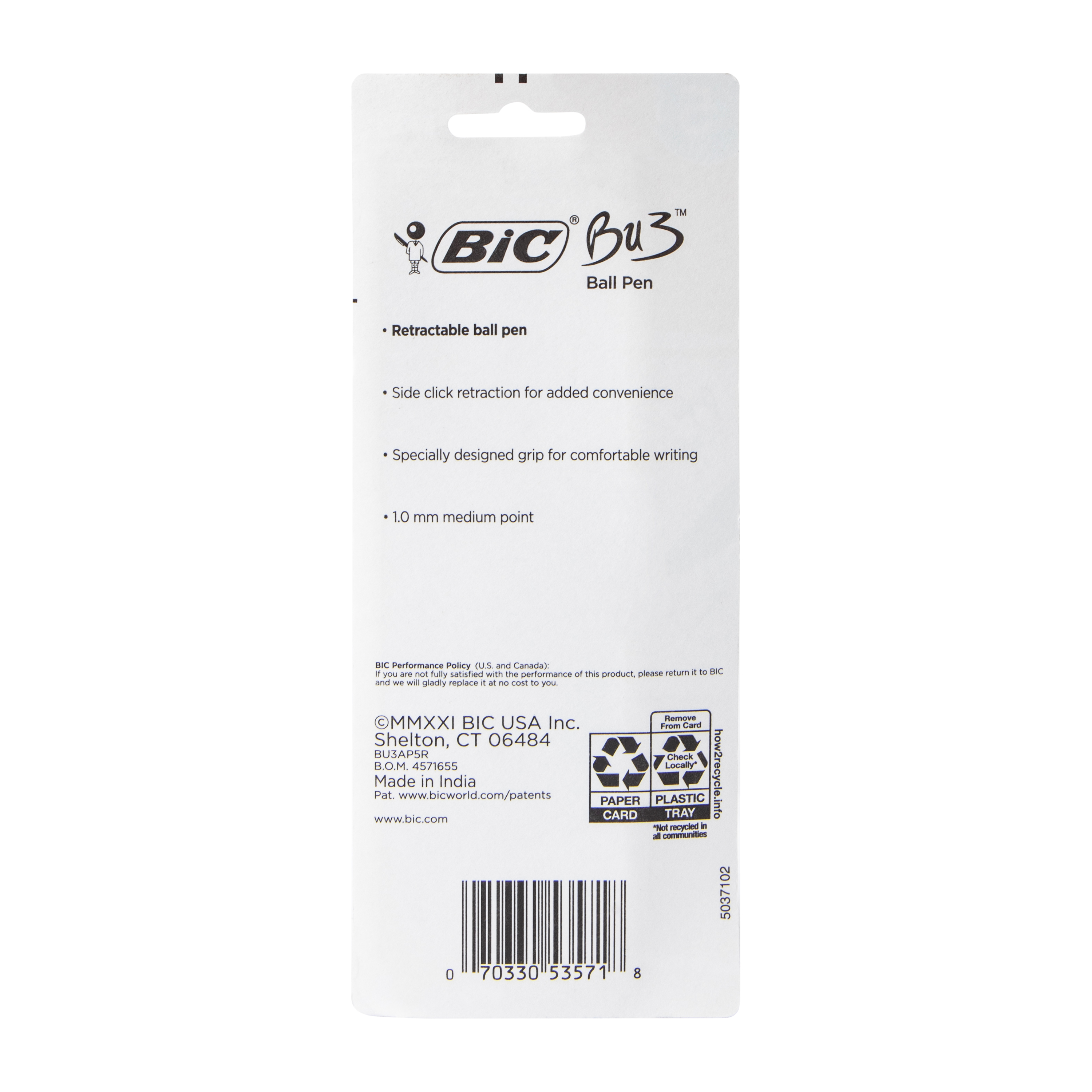 Bic® Bu3™ Ball Pen 5-Pack