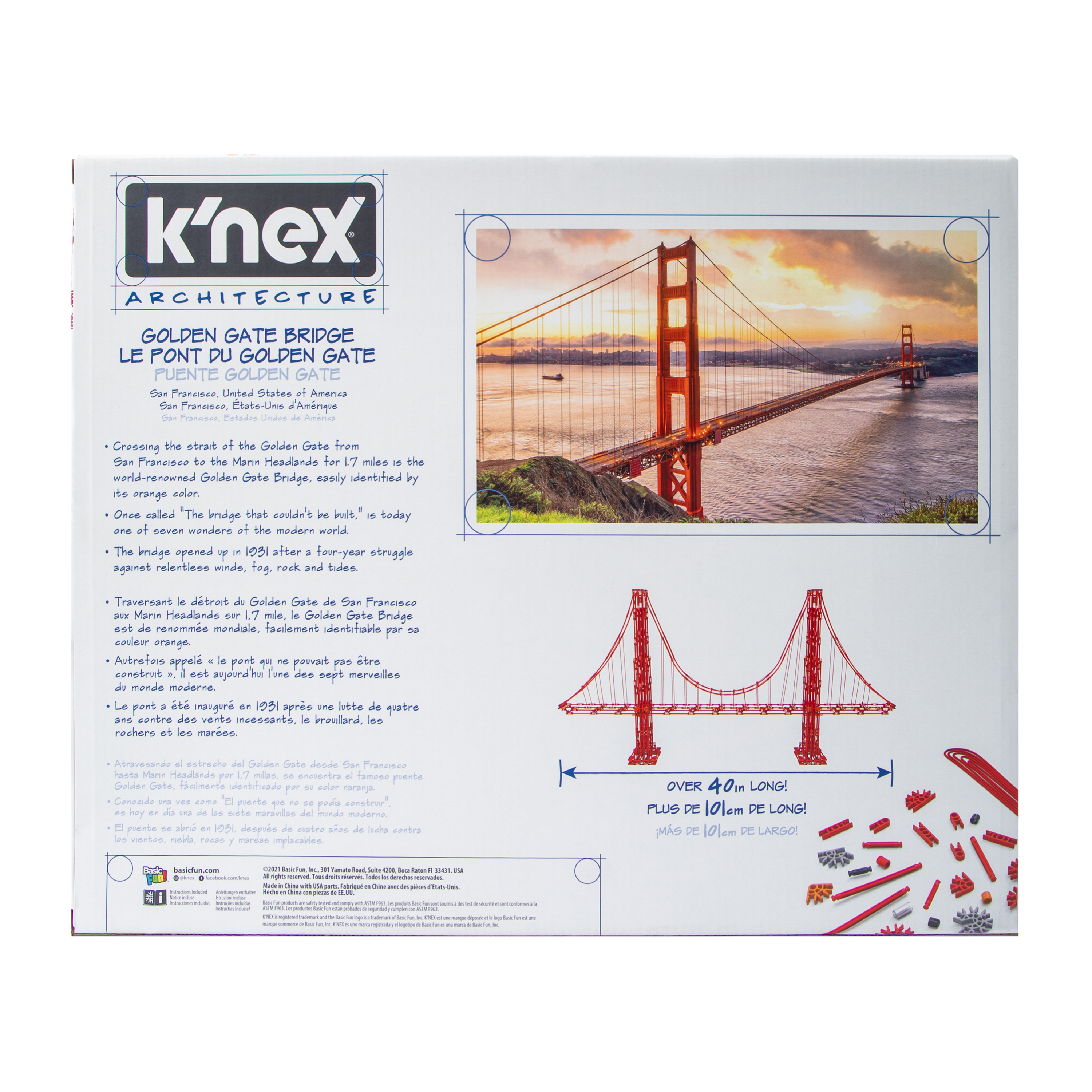K'nex® Architecture Golden Gate Bridge Building Set 1536-Pieces