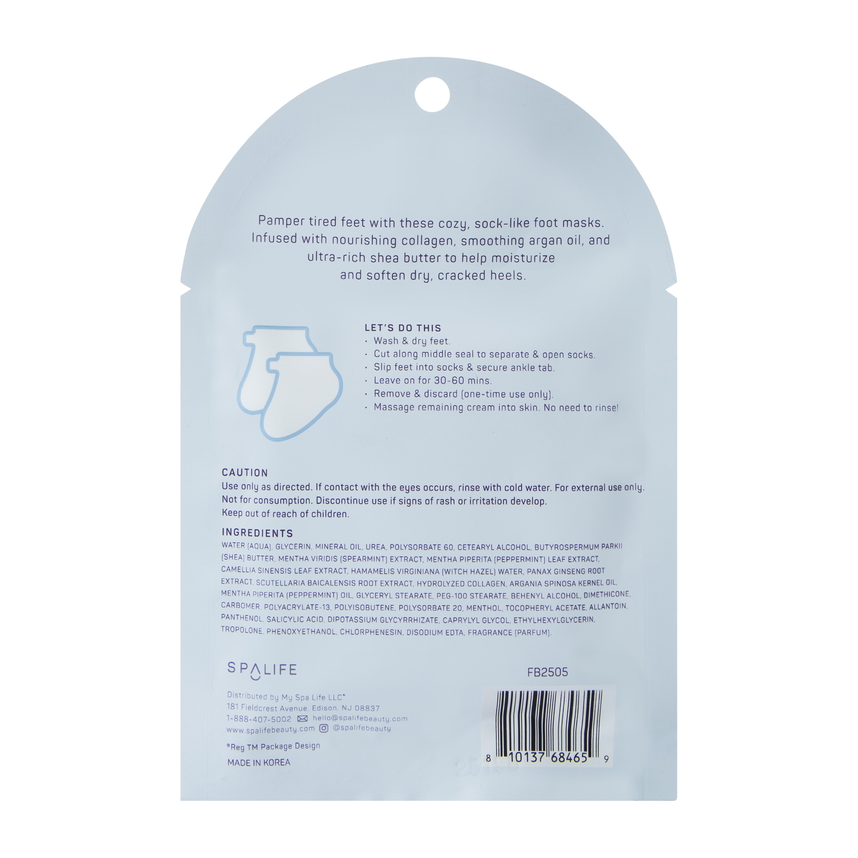 Spalife Cozy Socks Collagen Foot Mask 1-Pair