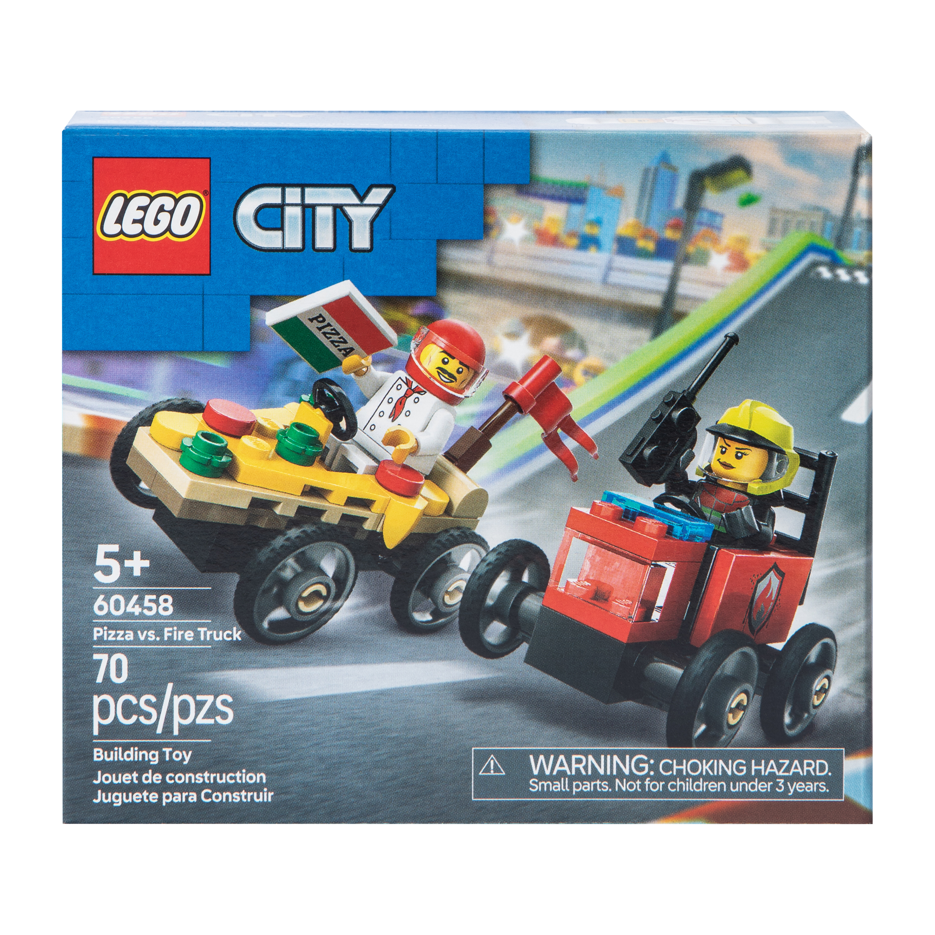 LEGO® City Pizza Vs. Fire Truck Building Toy