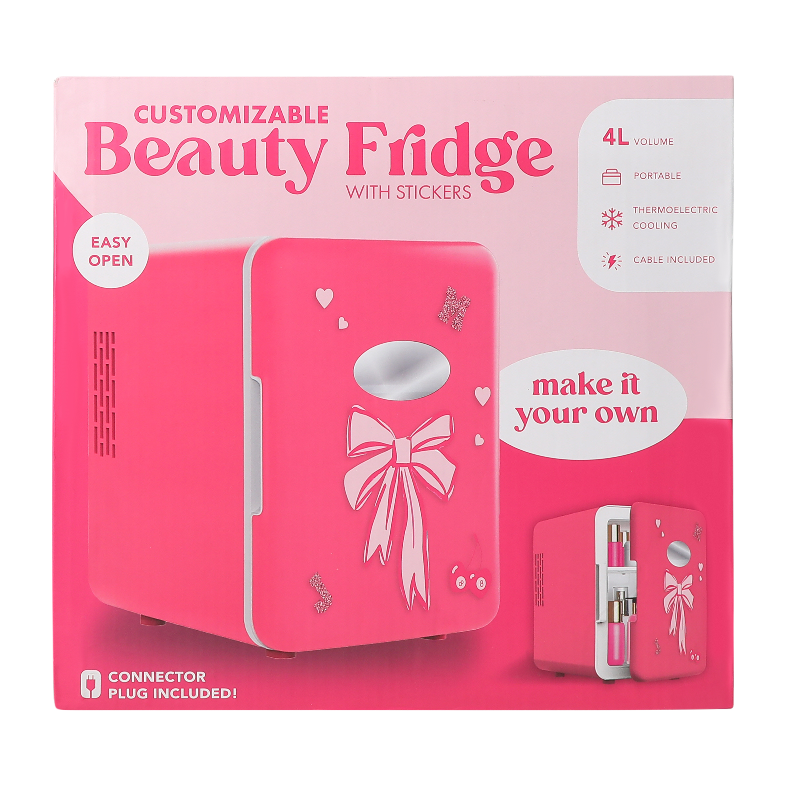 Customizable Beauty Fridge With Stickers 
