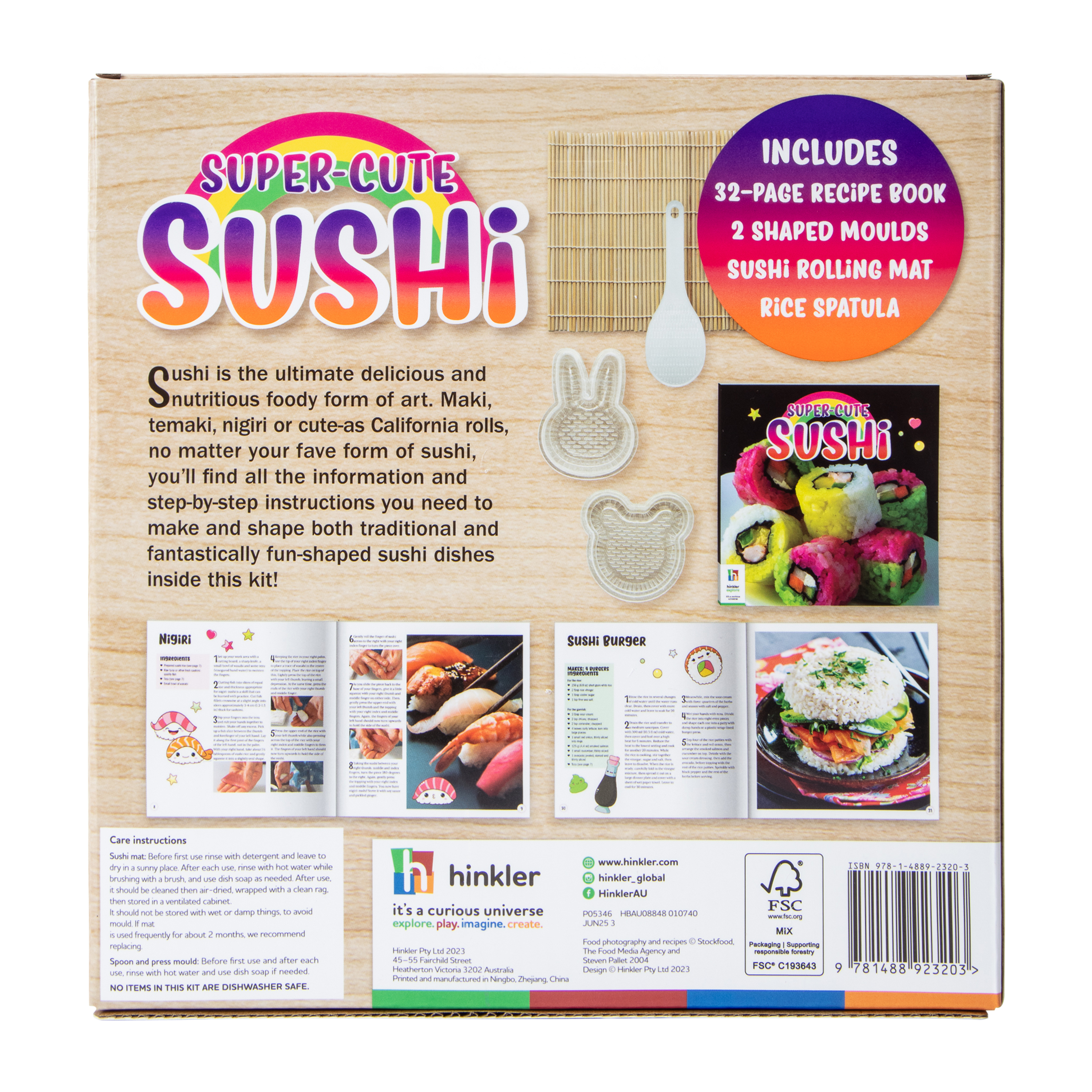 Super-Cute Sushi Recipe Book & Shaping Kit