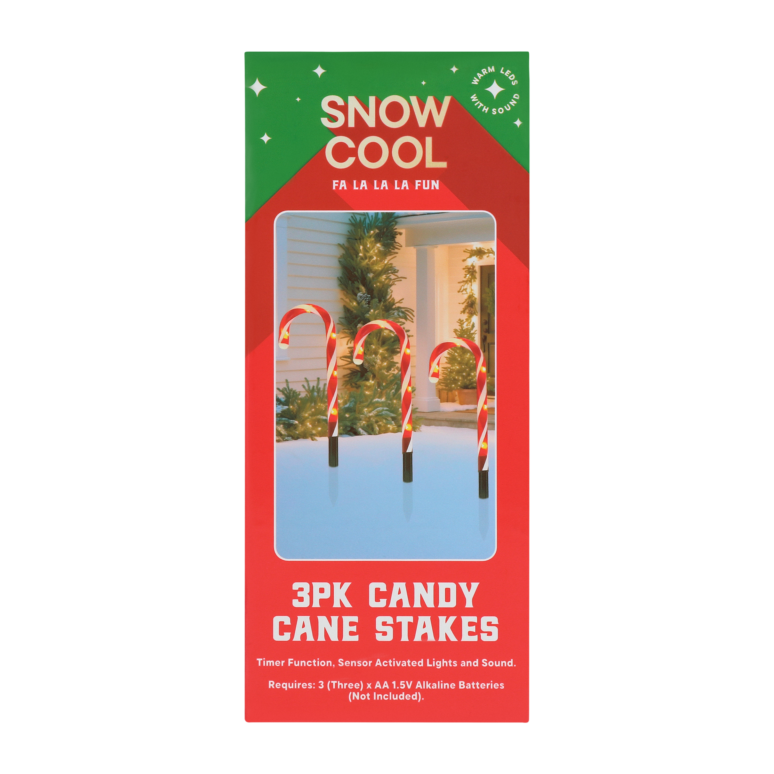 Christmas Candy Cane Stakes 3-Pack