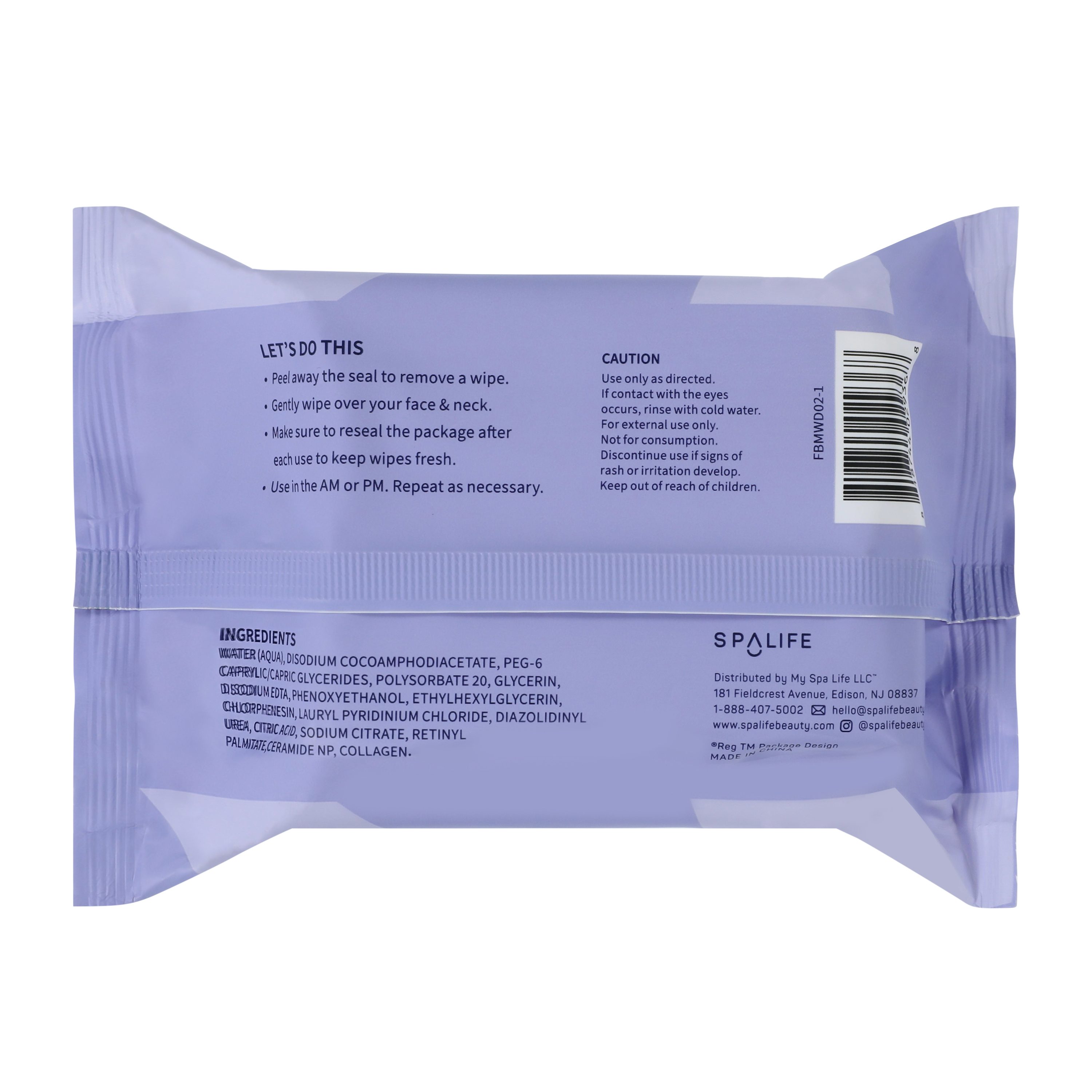 Spalife Dream Cleanse Makeup Remover Wipes 30-Pack