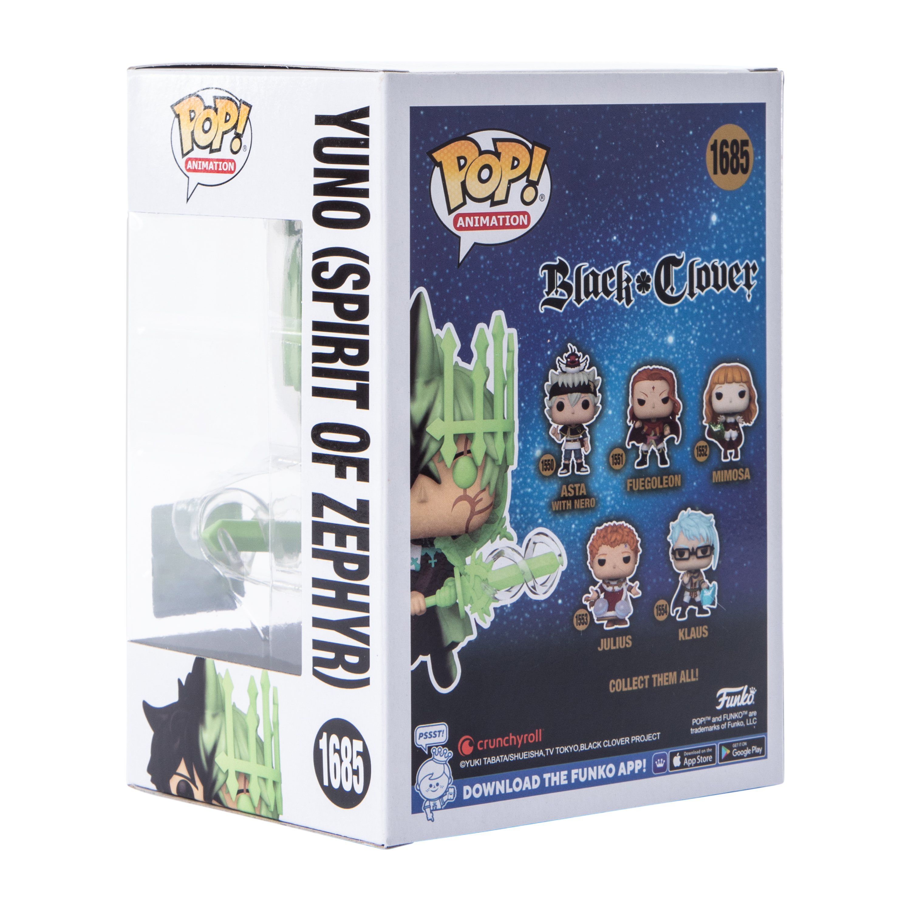 Funko Pop!® Black Clover Yuno (Spirit Of Zephyr) Vinyl Figure