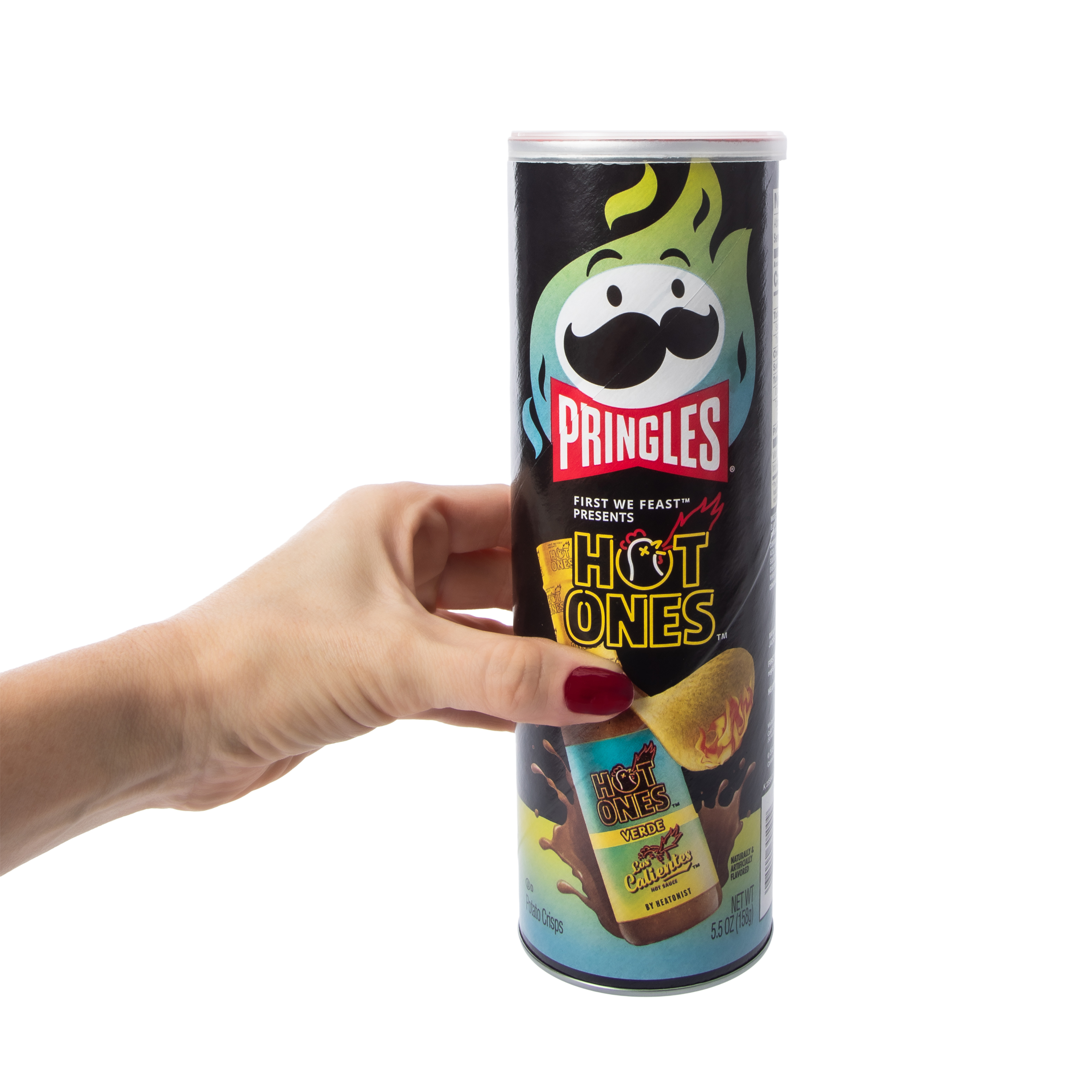 Pringles® Hot Ones™ Verde Flavored Potato Crisps 5.5oz