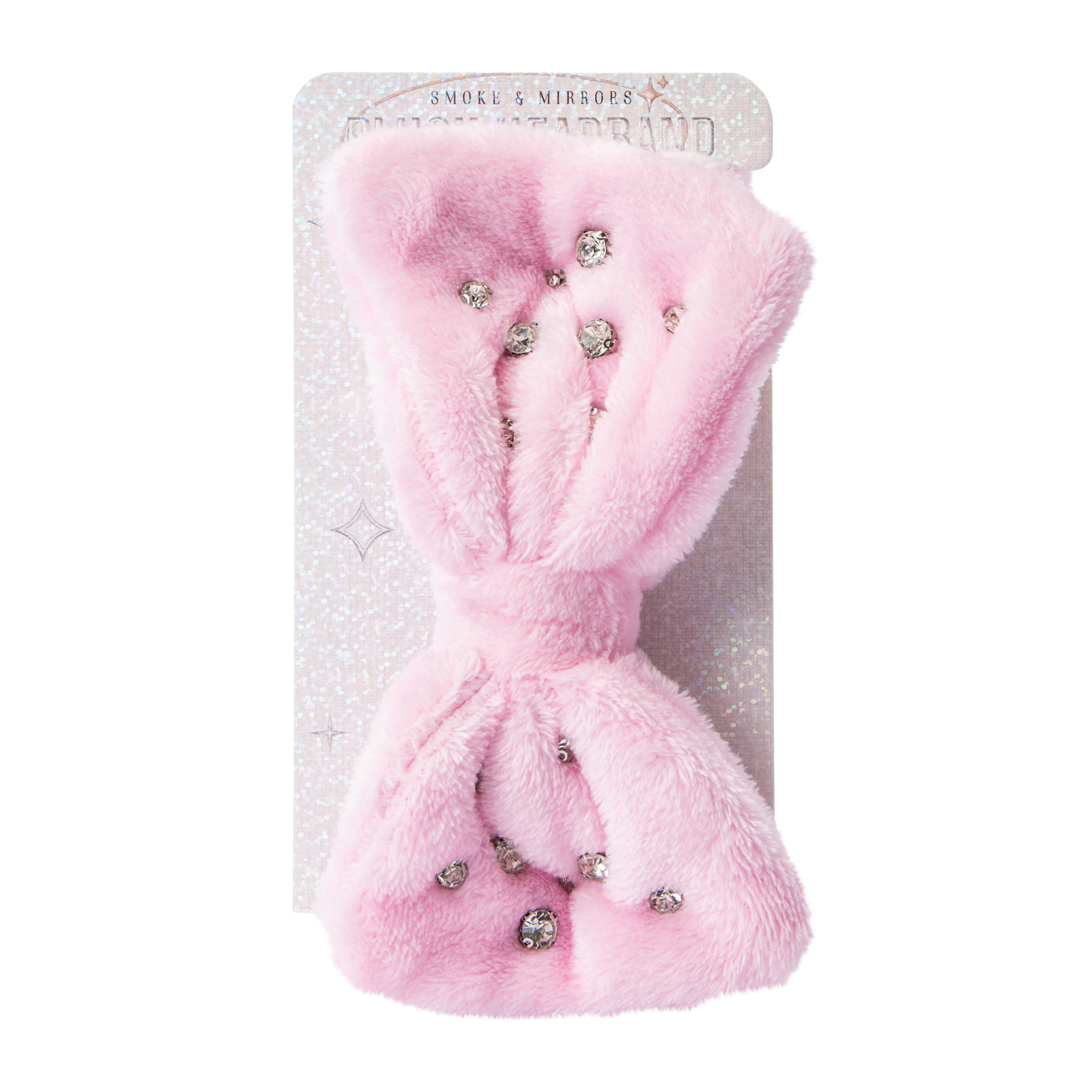 Pink Rhinestone Plush Spa Headband