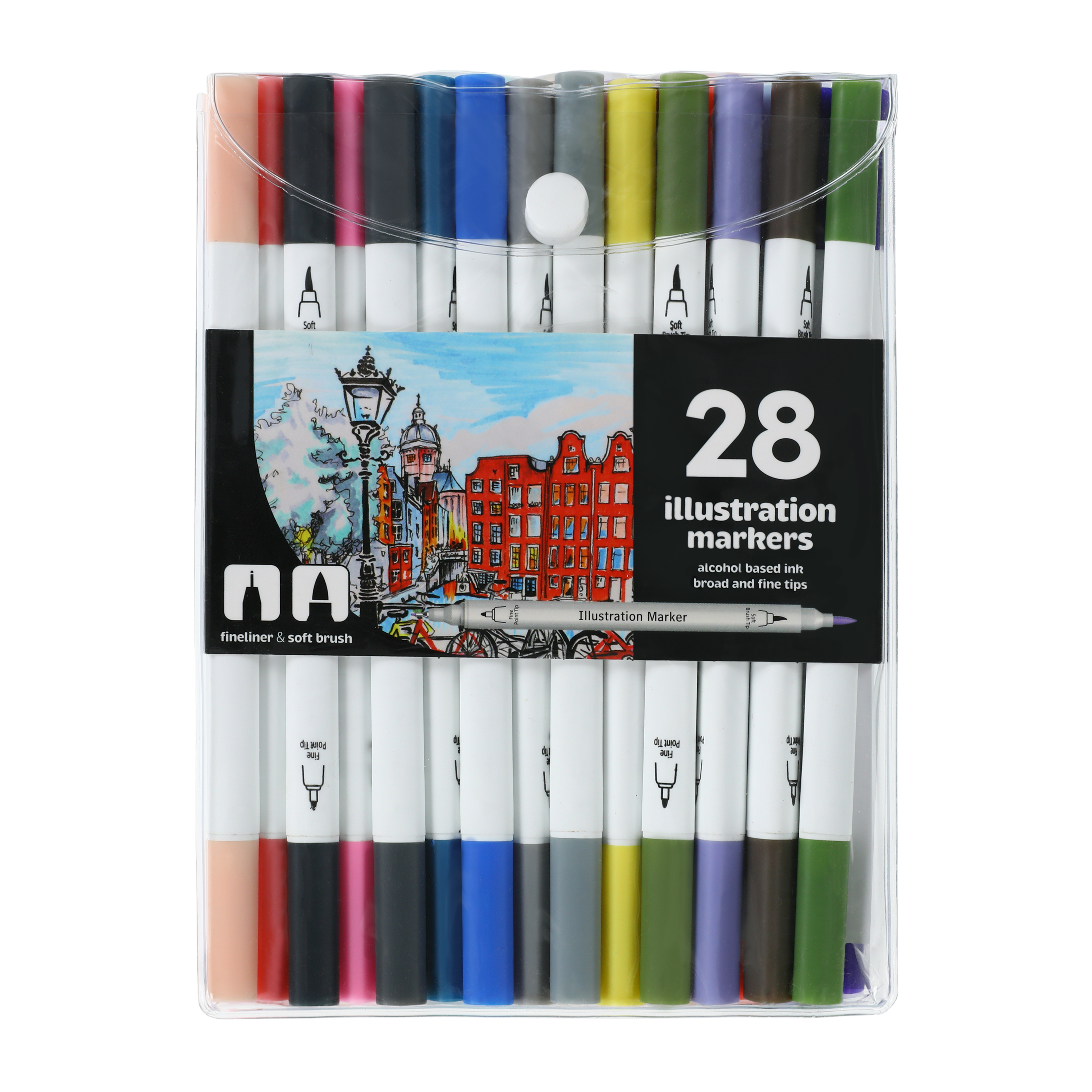 Dual-Tip Illustration Markers 28-Count